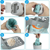 Cat Litter Scoop with Built-In Waste Bin – Easy Sift & Bag Design