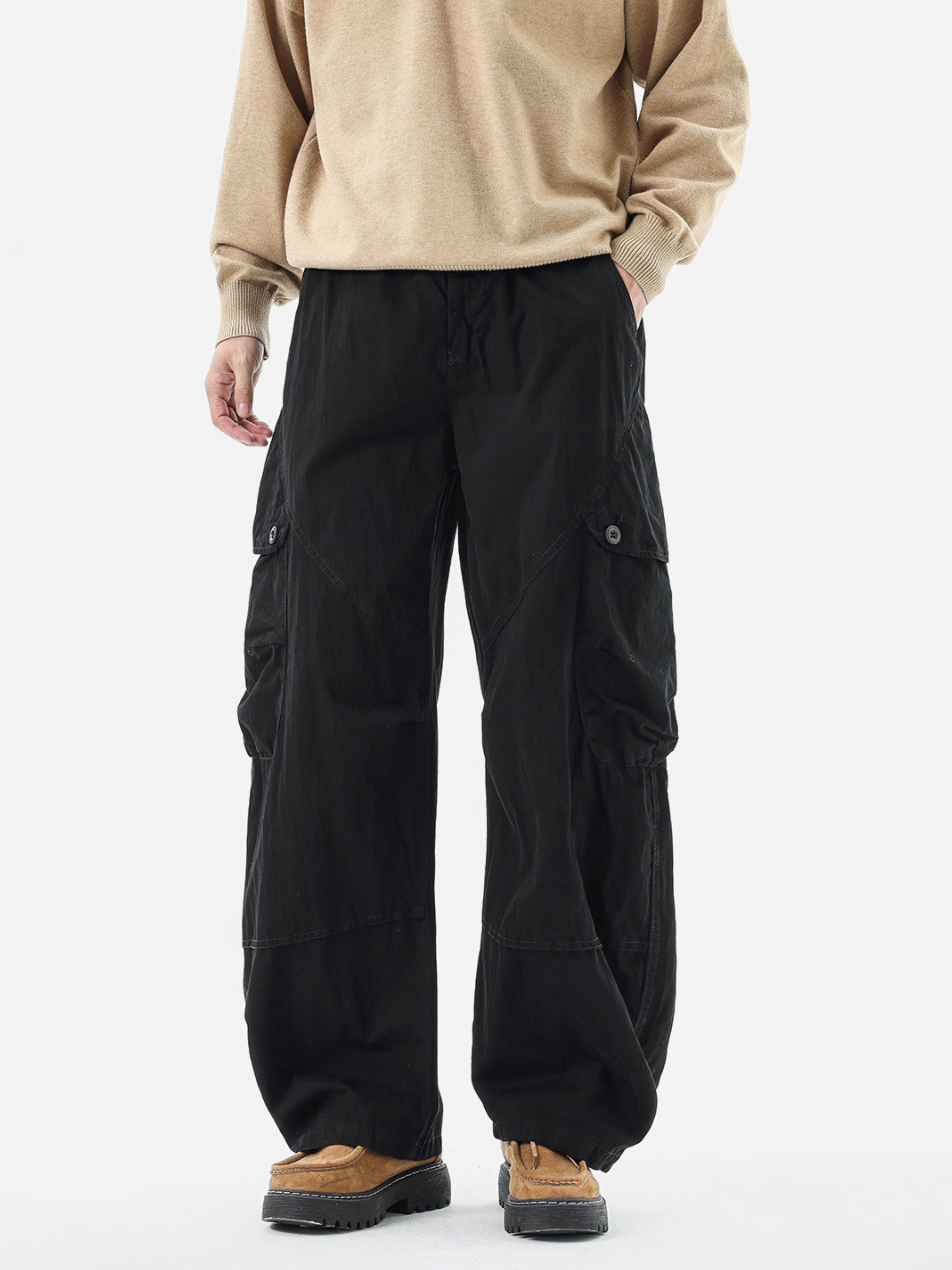 Aegeax - Men's Multi-Pocket Cotton Blend Utility Cargo Pants