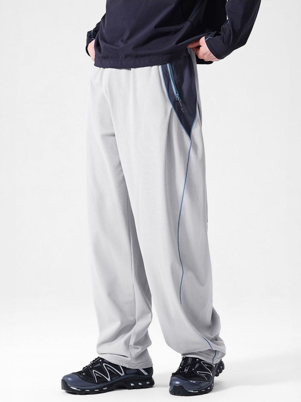 RunFlow - Contrast Stitch Lightweight Quick-Dry Paratrooper Pants