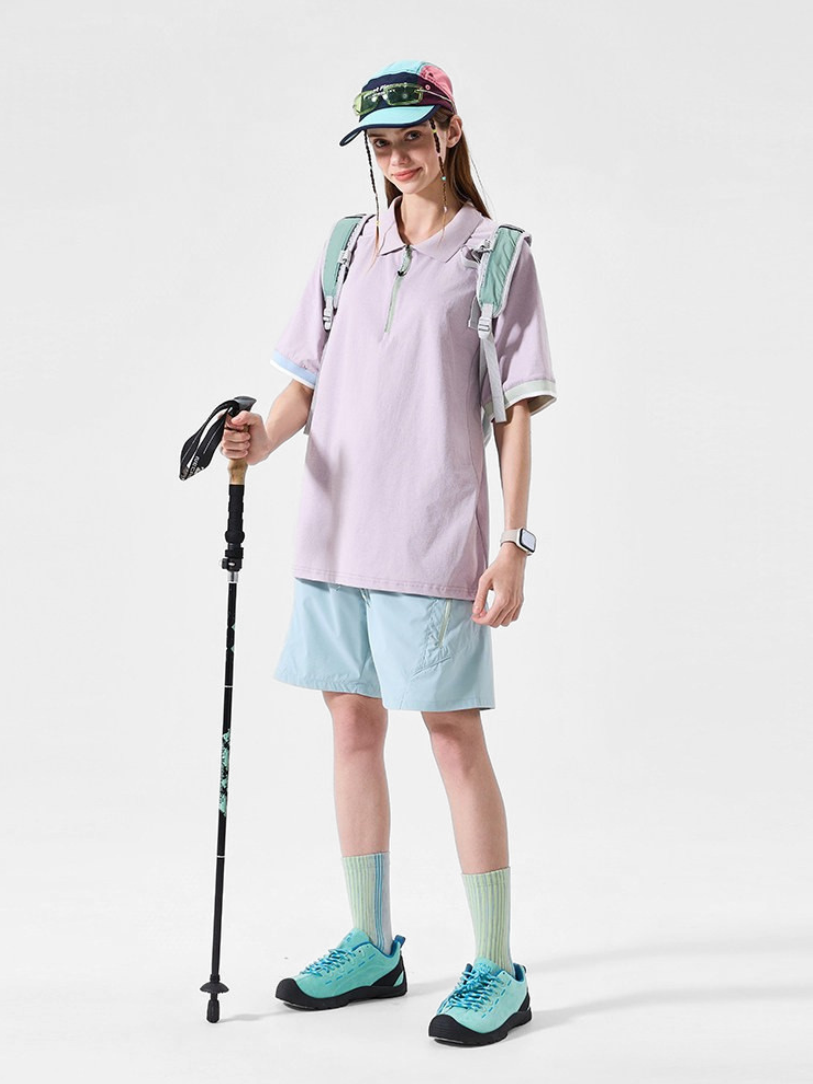 ChillFlask - Unisex Antibacterial Quick-Dry Half-Zip Polo T-Shirt