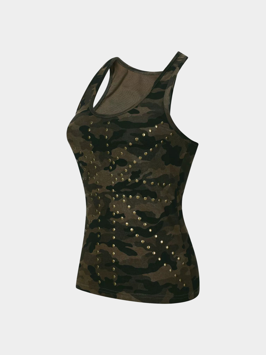 FoxTank - Women's Studded Camo Tank Top