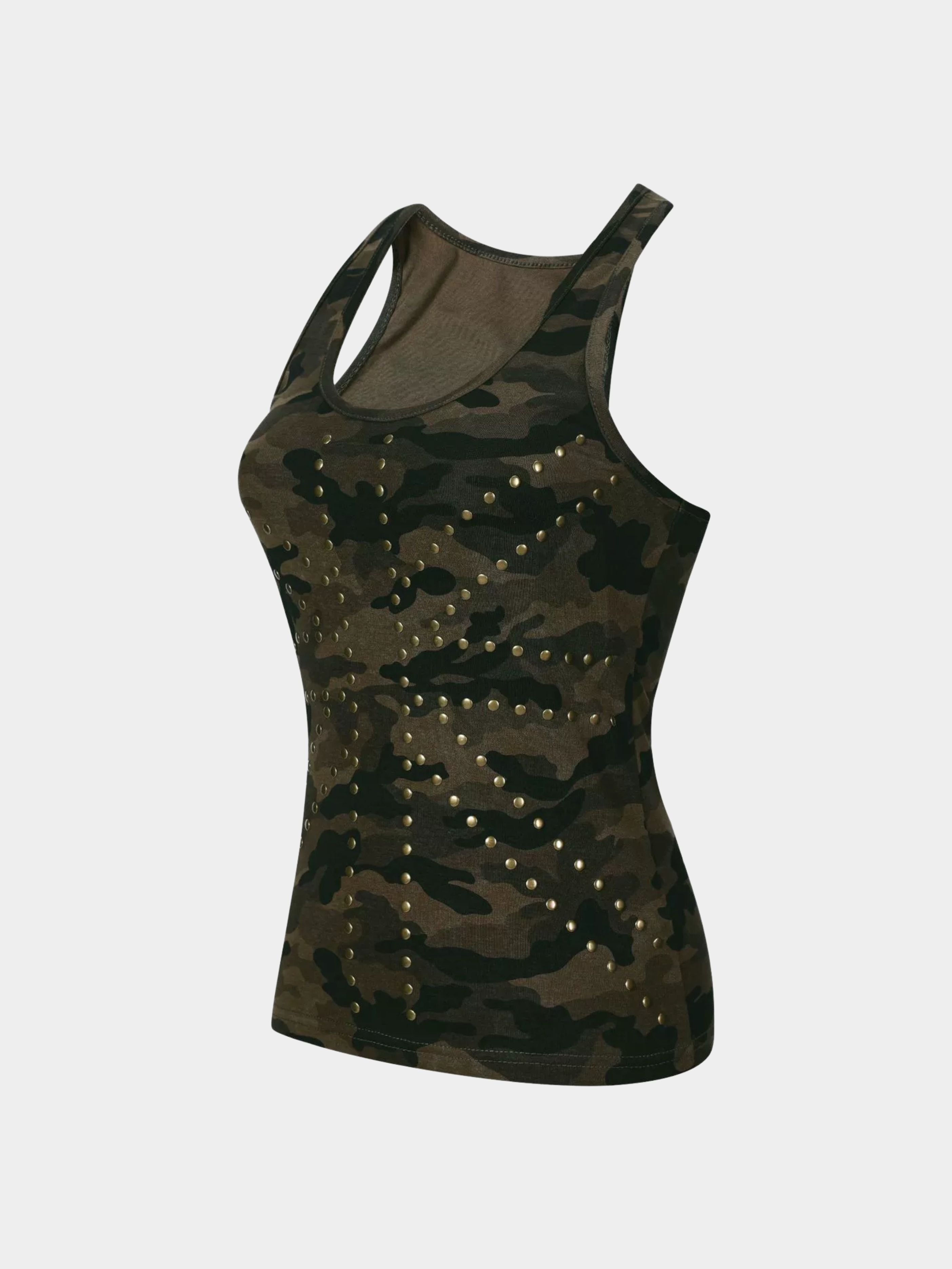 FoxTank - Women's Studded Camo Tank Top