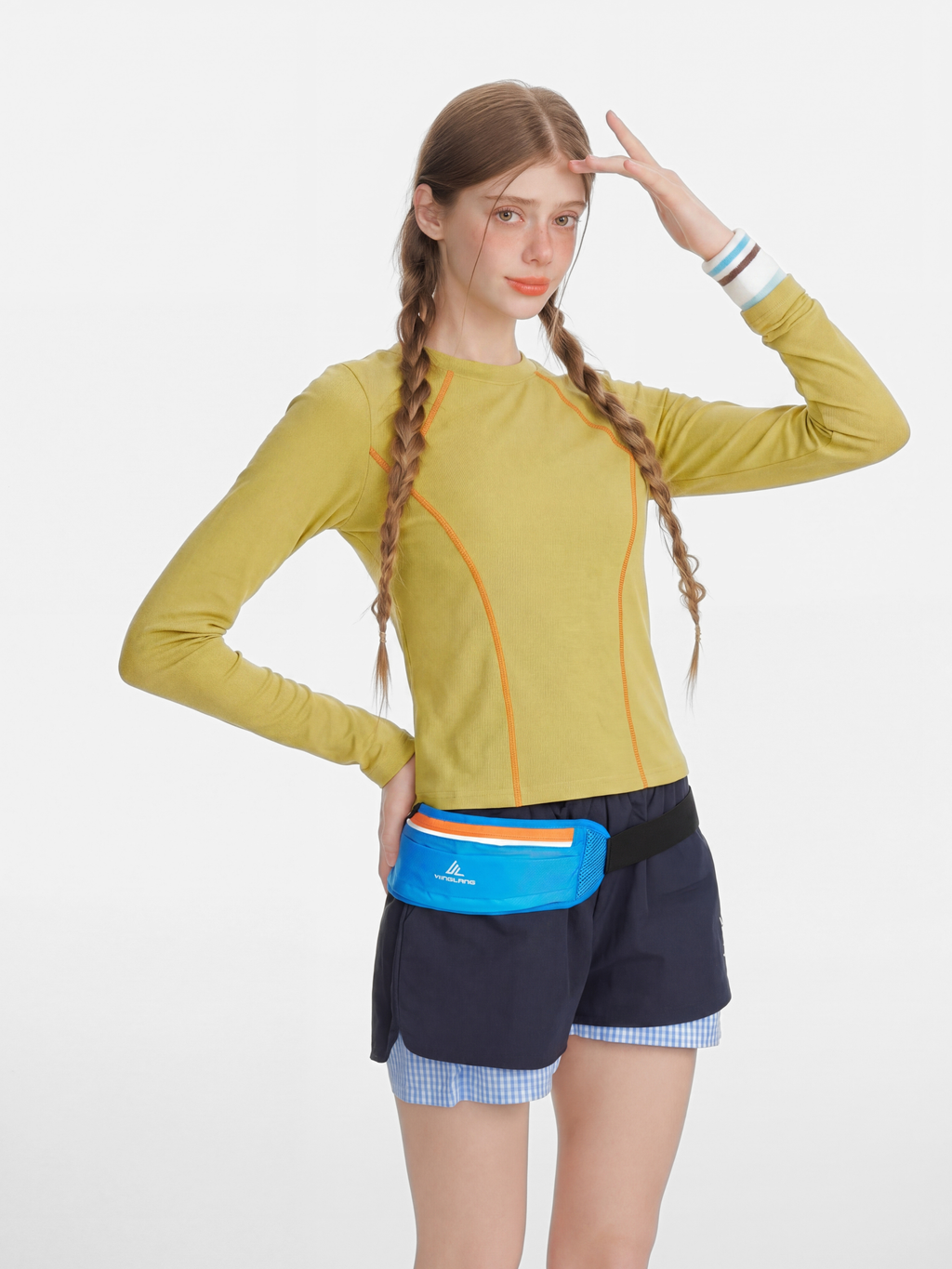 Darkrun - Women's Slim Fit Cropped Long Sleeve T-Shirt