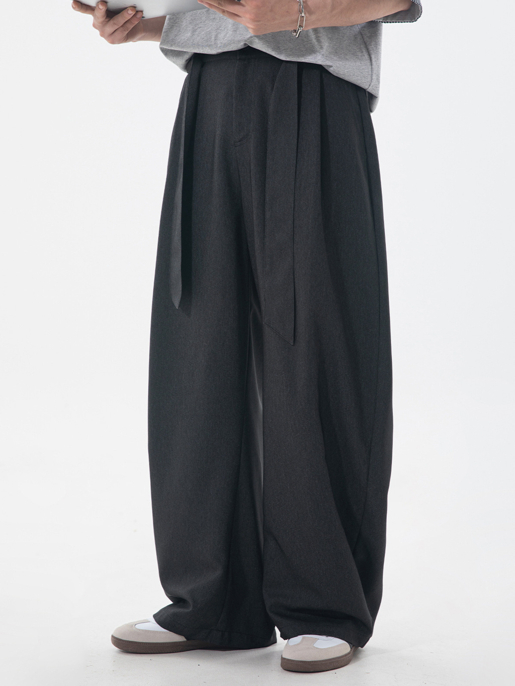 Slowtrail - Men's Faux Denim CleanFit Curved Pants