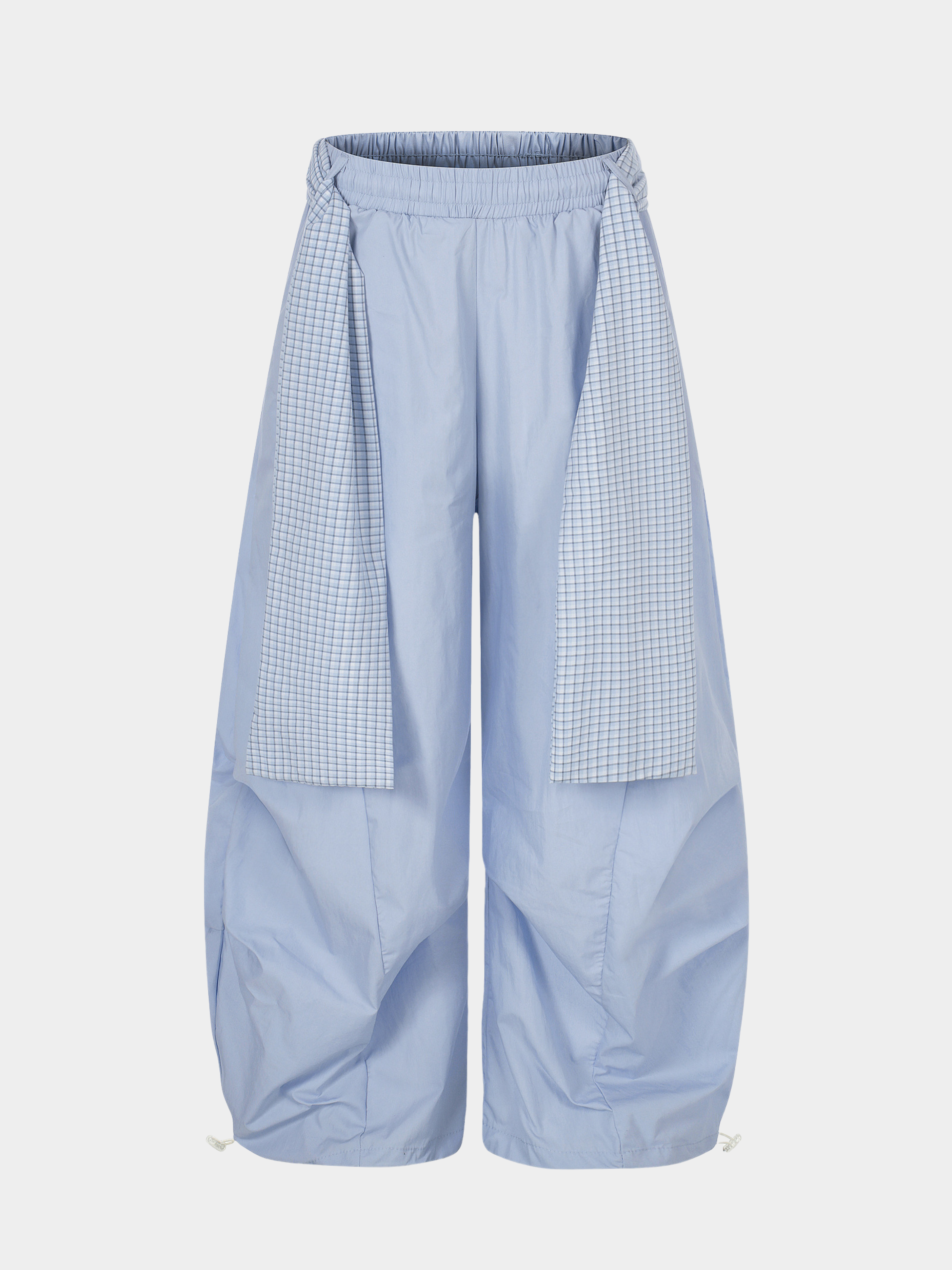 SoftEarth - Women's Plaid Panel Belt Straight-Leg Pants