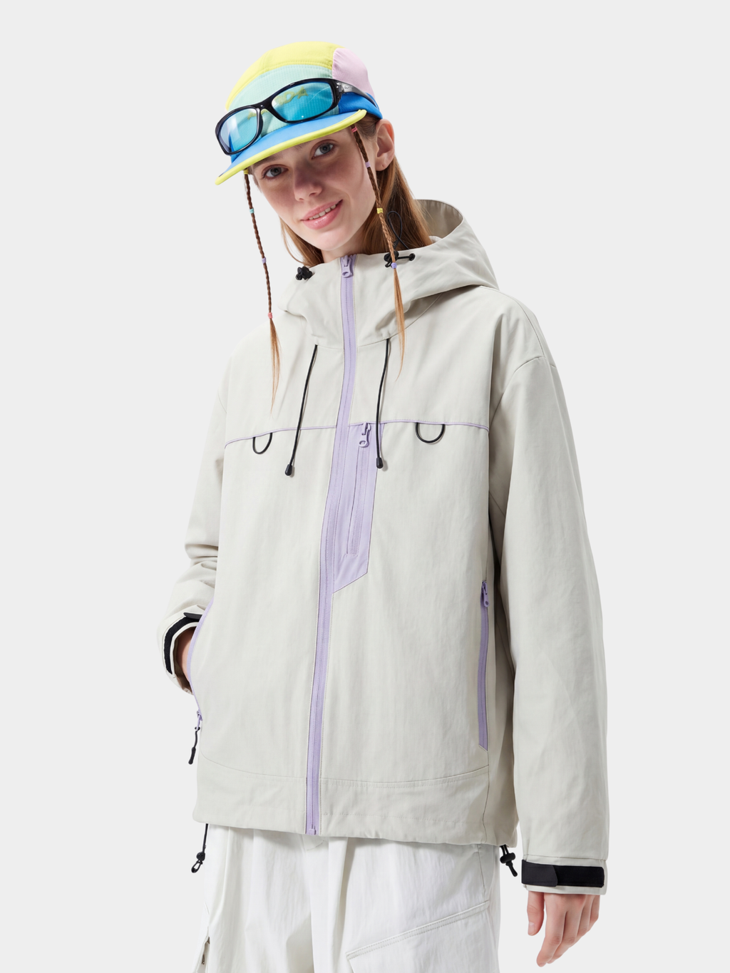 Ashgleam - Women's Water-Repellent Windproof Cropped Shell Jacket