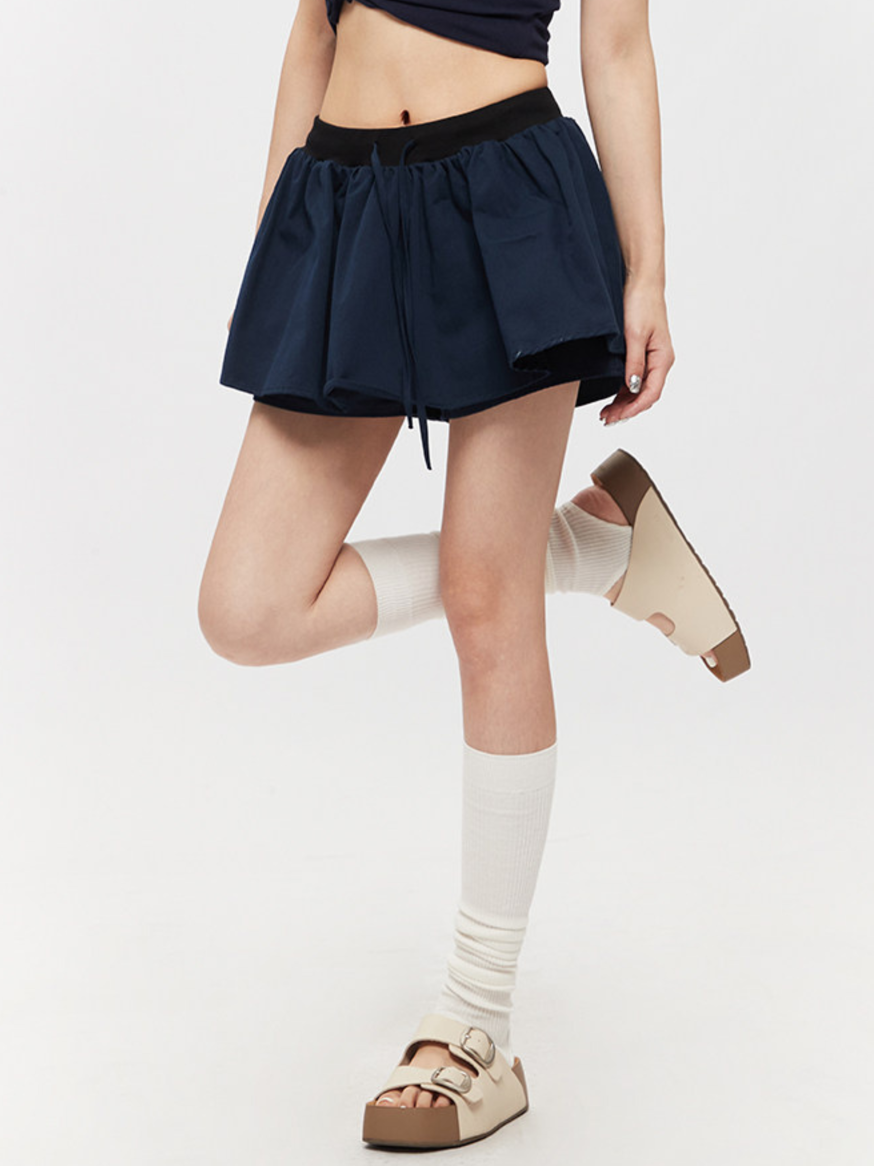 AirSwirl - Women's Drawstring Elastic Waist Pleated Skirt