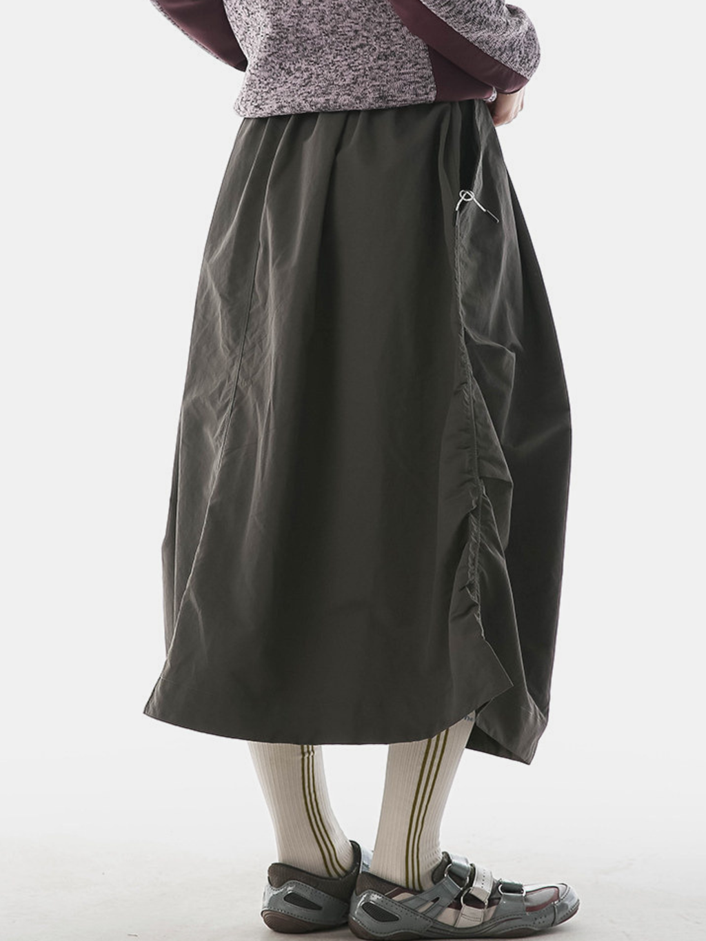 Clifftide - Women's Water-Repellent Quick-Dry Crinkle Midi Skirt