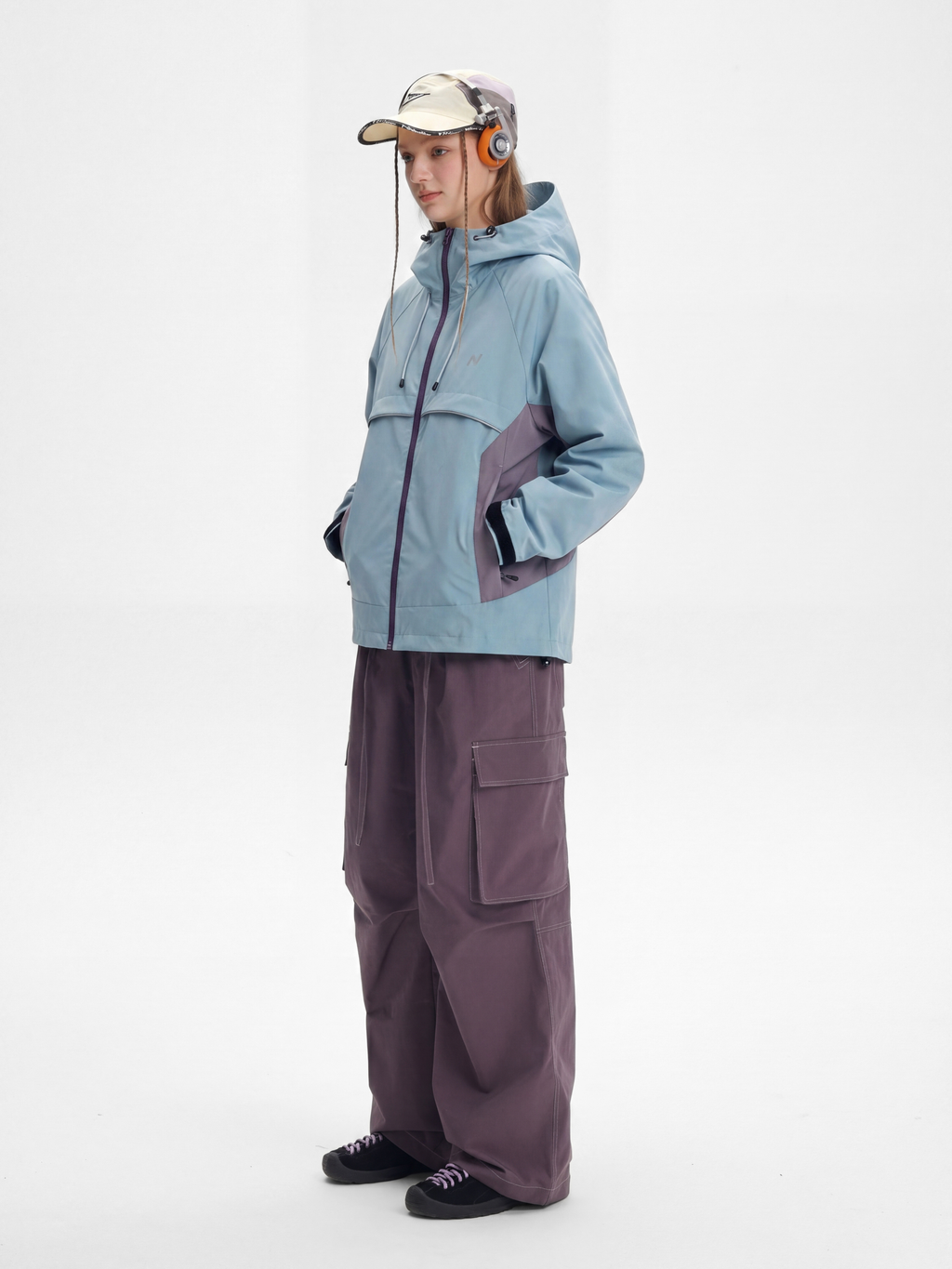 AlpineClimb - Women's Water-Repellent Cropped Hooded Shell Jacket