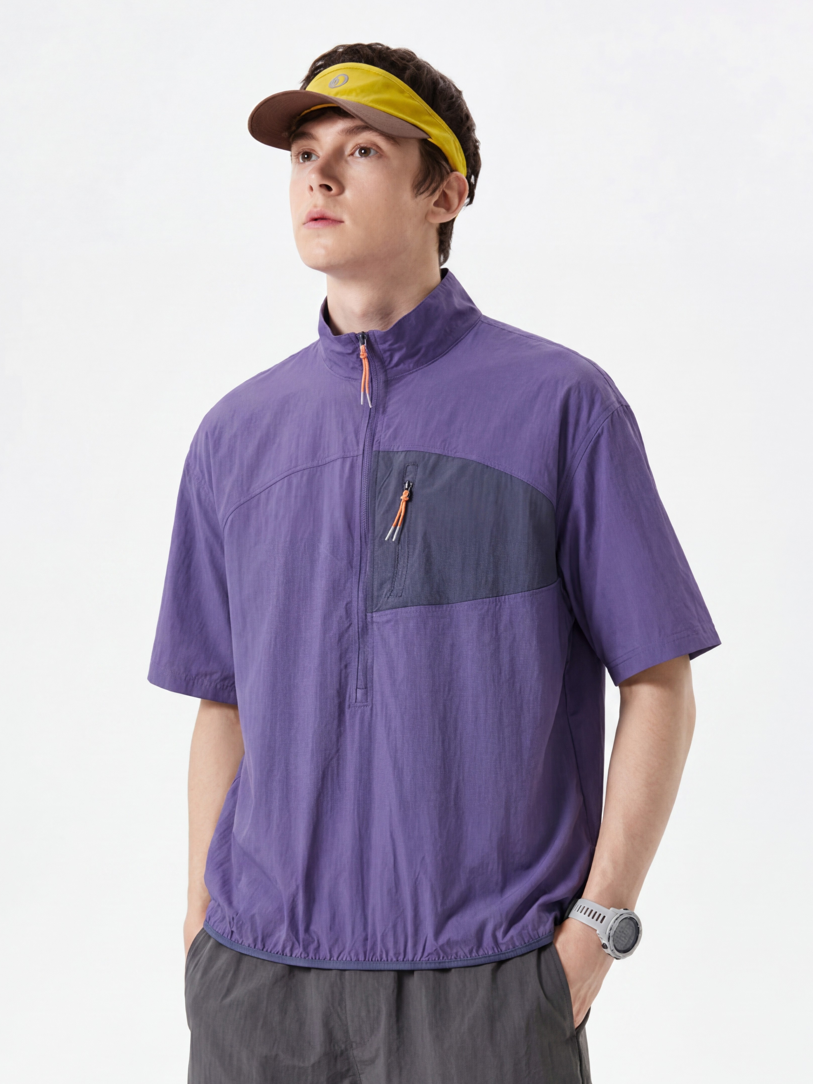 IronRidge - UPF50+ Lightweight Half-Zip Stand Collar Quick-Dry T-Shirt