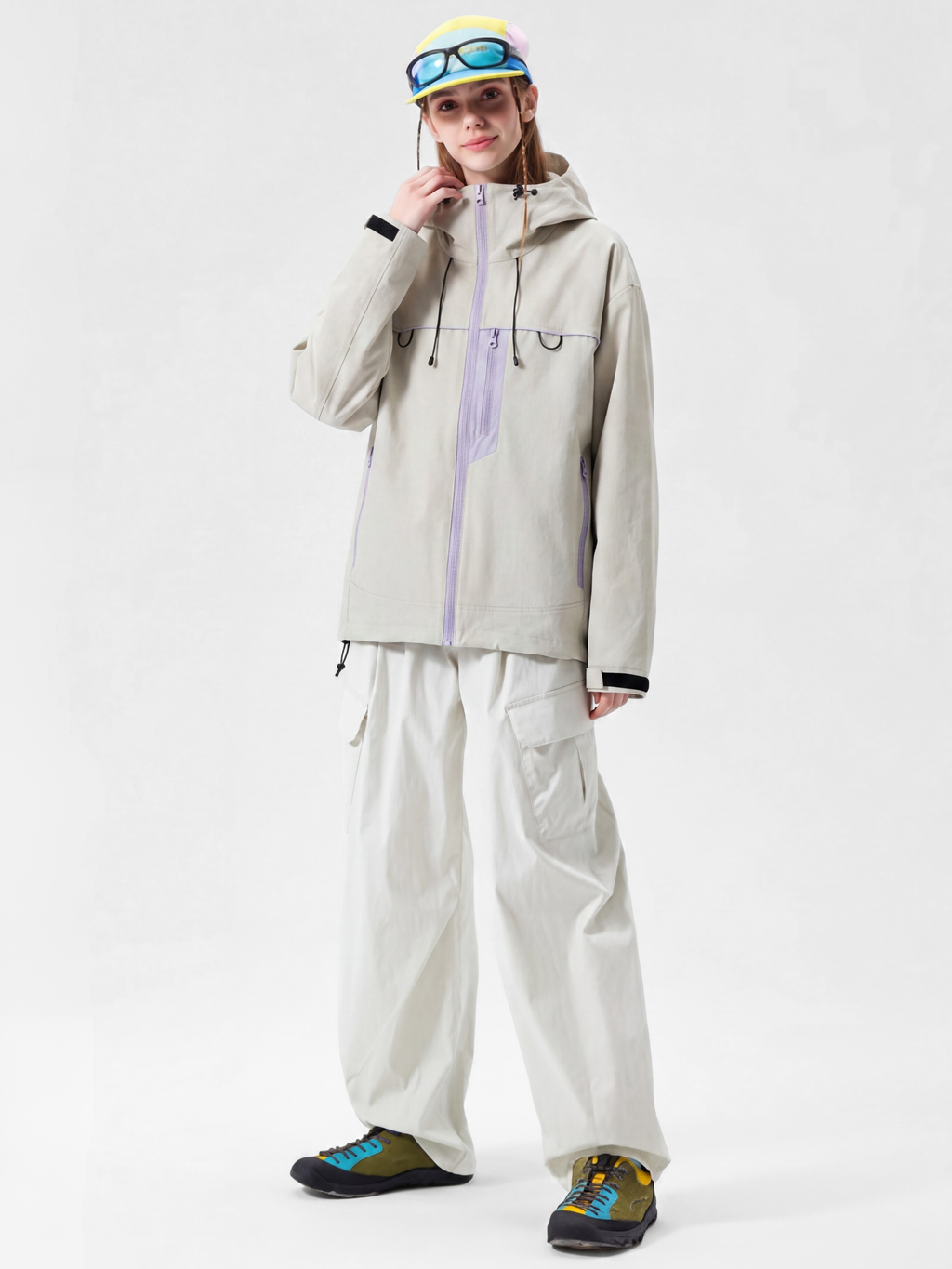 Ashgleam - Women's Water-Repellent Windproof Cropped Shell Jacket