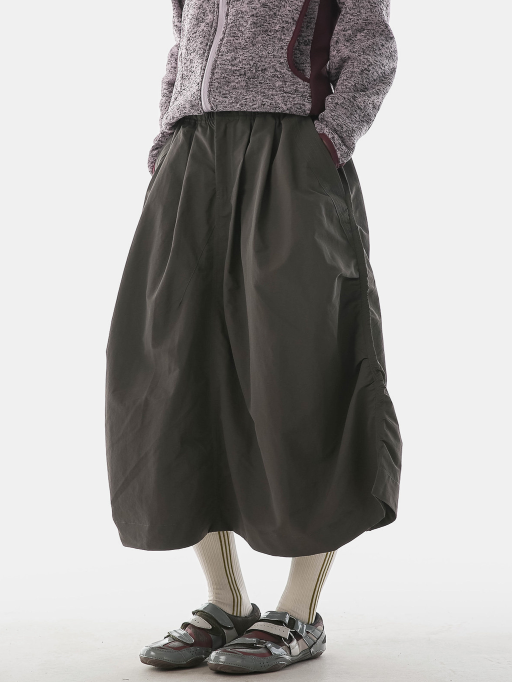 Clifftide - Women's Water-Repellent Quick-Dry Crinkle Midi Skirt