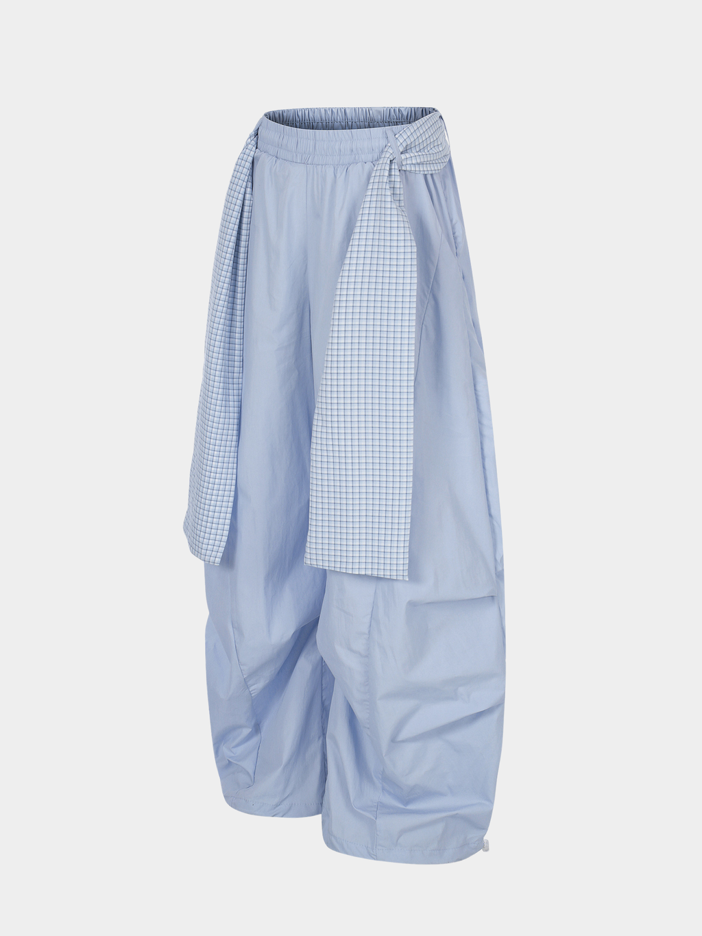 SoftEarth - Women's Plaid Panel Belt Straight-Leg Pants