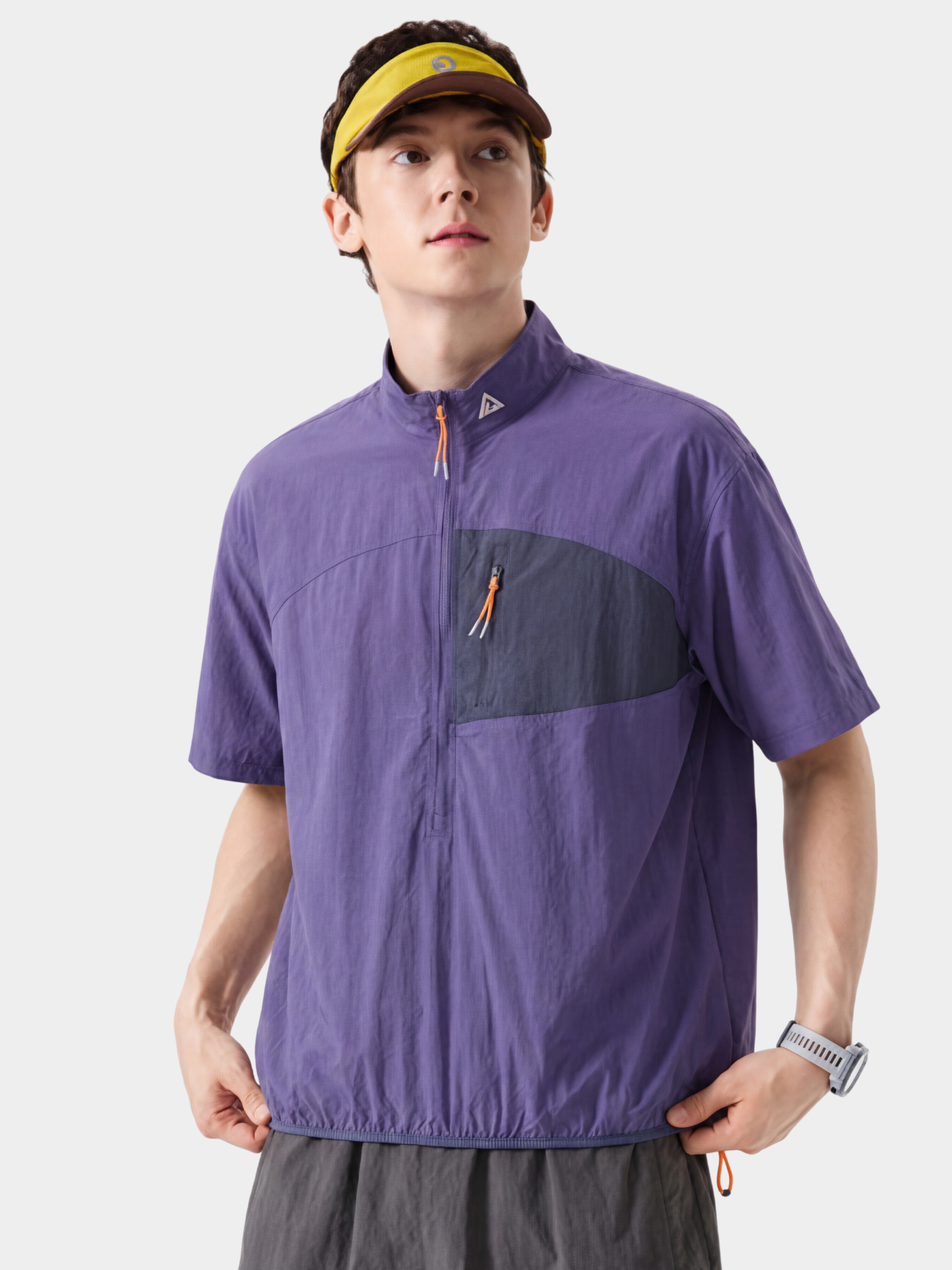 IronRidge - Unisex UPF50+ Lightweight Half-Zip Stand Collar Quick-Dry T-Shirt