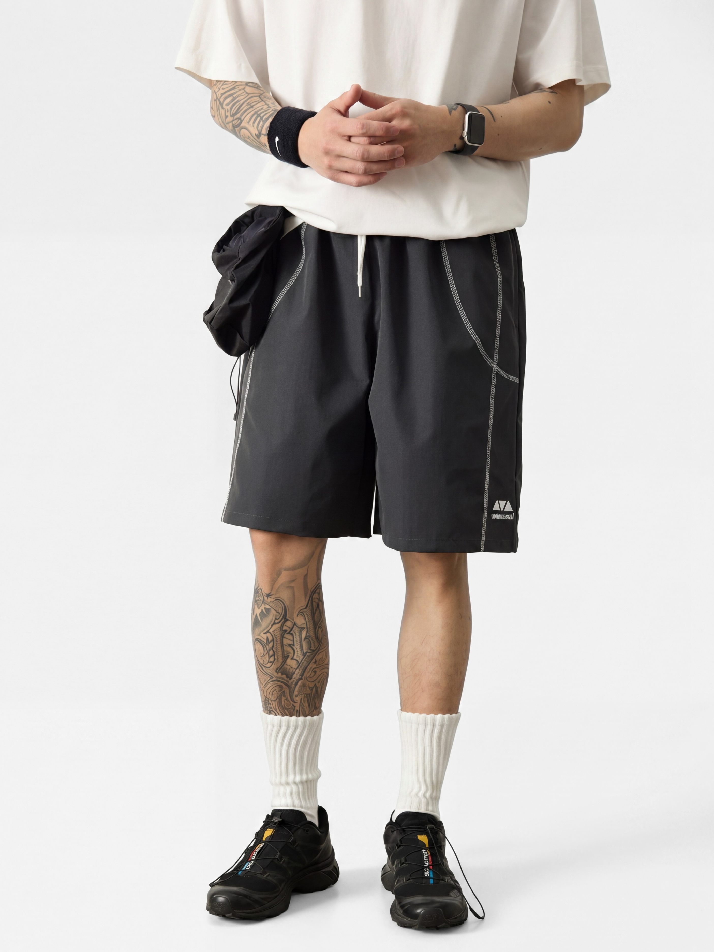 AlpineMist - Men's Colorblock Lightweight Quick-Dry Athletic Shorts