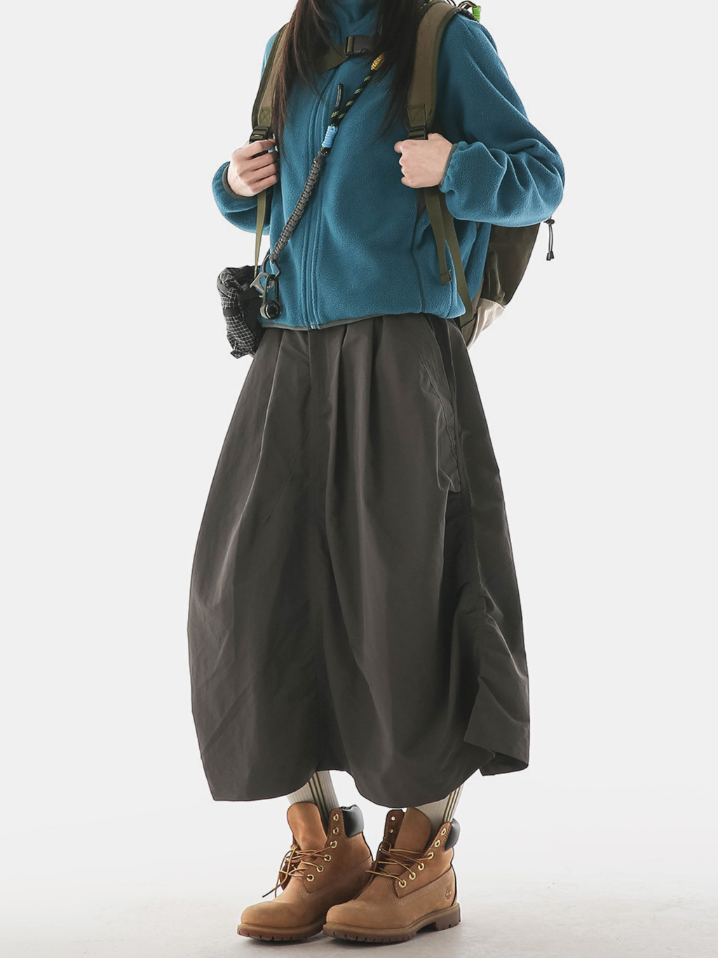 Clifftide - Women's Water-Repellent Quick-Dry Crinkle Midi Skirt
