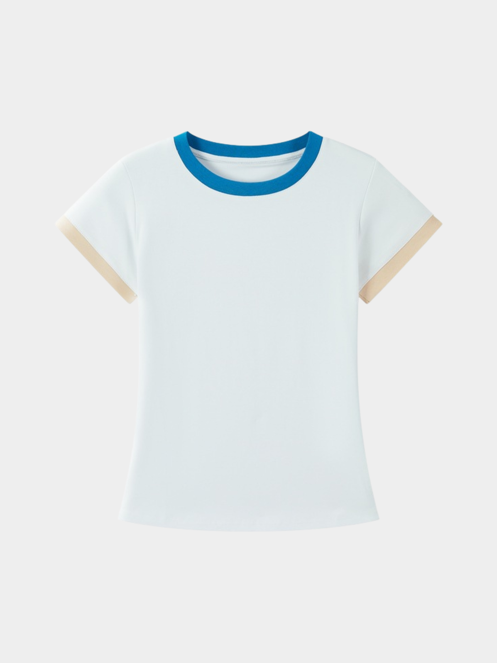 Aquaflow - Women's Color-Block Slim Fit Cropped T-Shirt