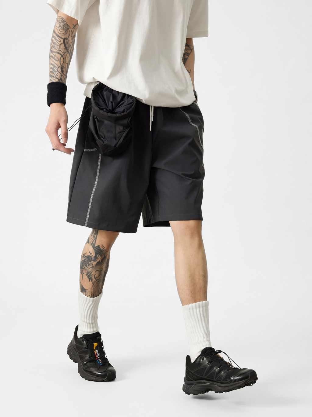 AlpineMist - Men's Colorblock Lightweight Quick-Dry Athletic Shorts