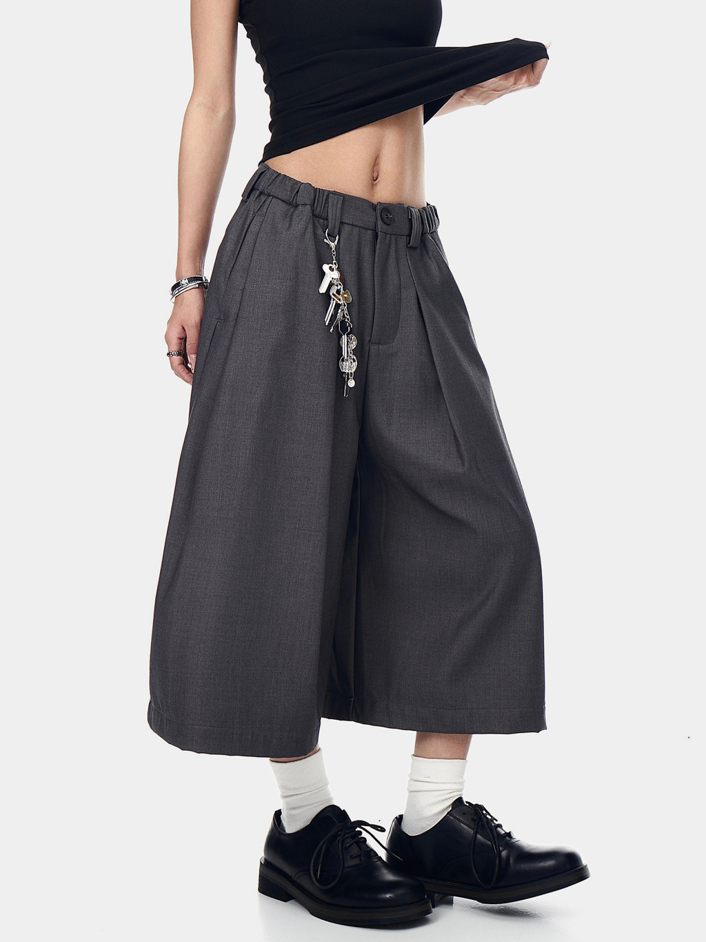 Thunderbark - Women's Wrinkle-Resistant Wide-Leg Cropped Pants