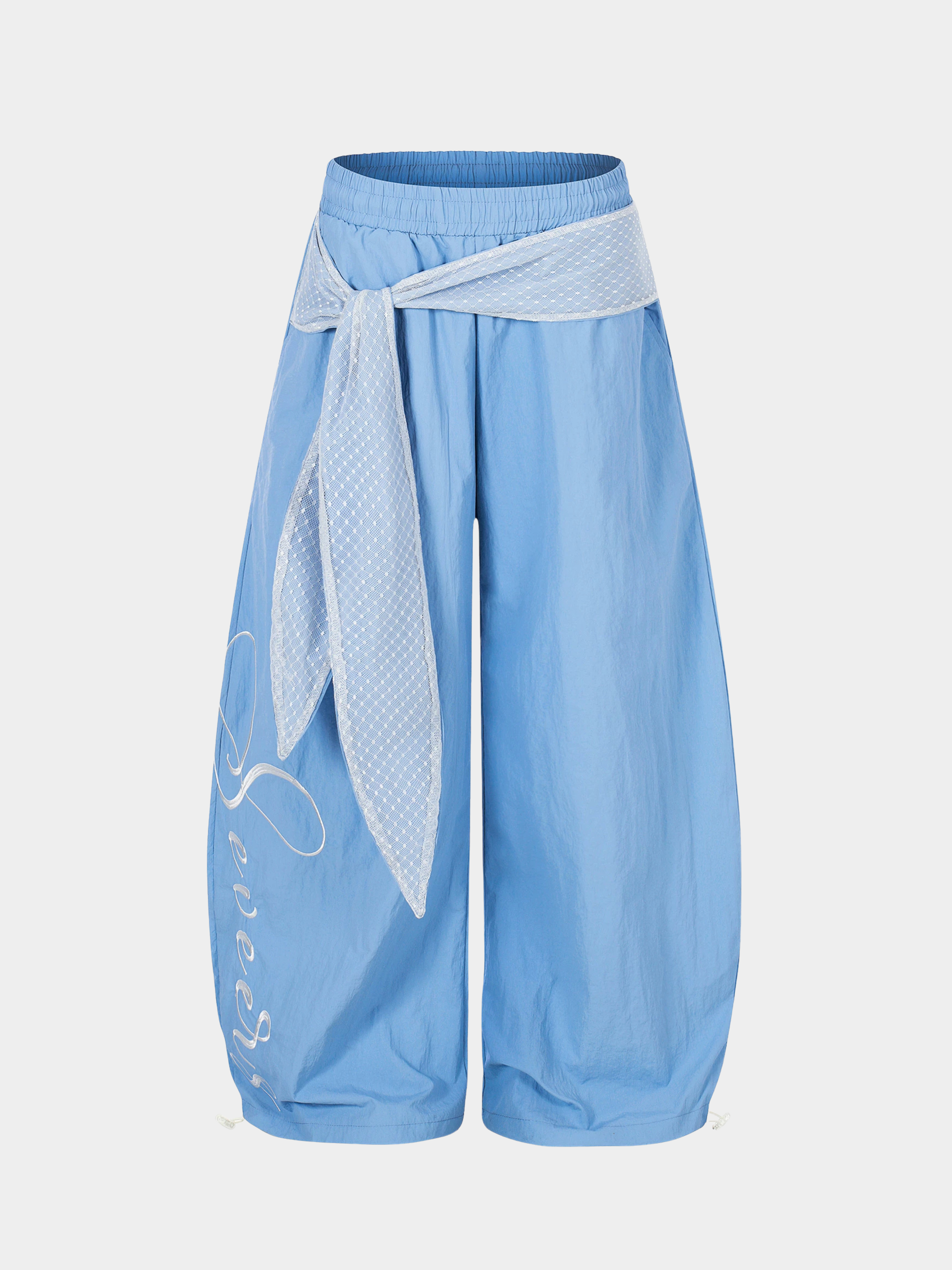 WarmSack - Women's Lace-Up Layered Curved Parachute Pants