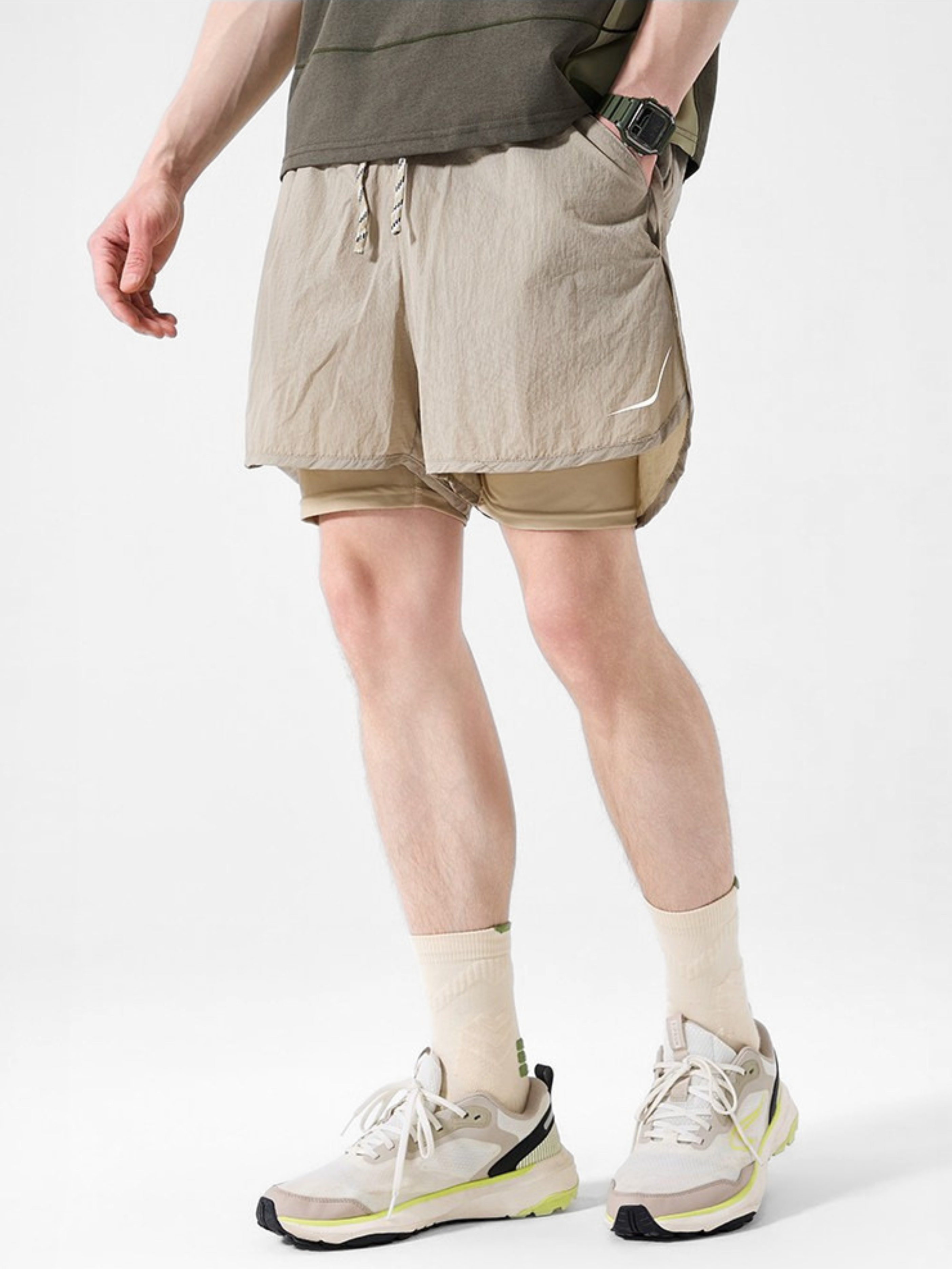 TrailSit - Unisex Quick-Dry 2-in-1 Active Shorts