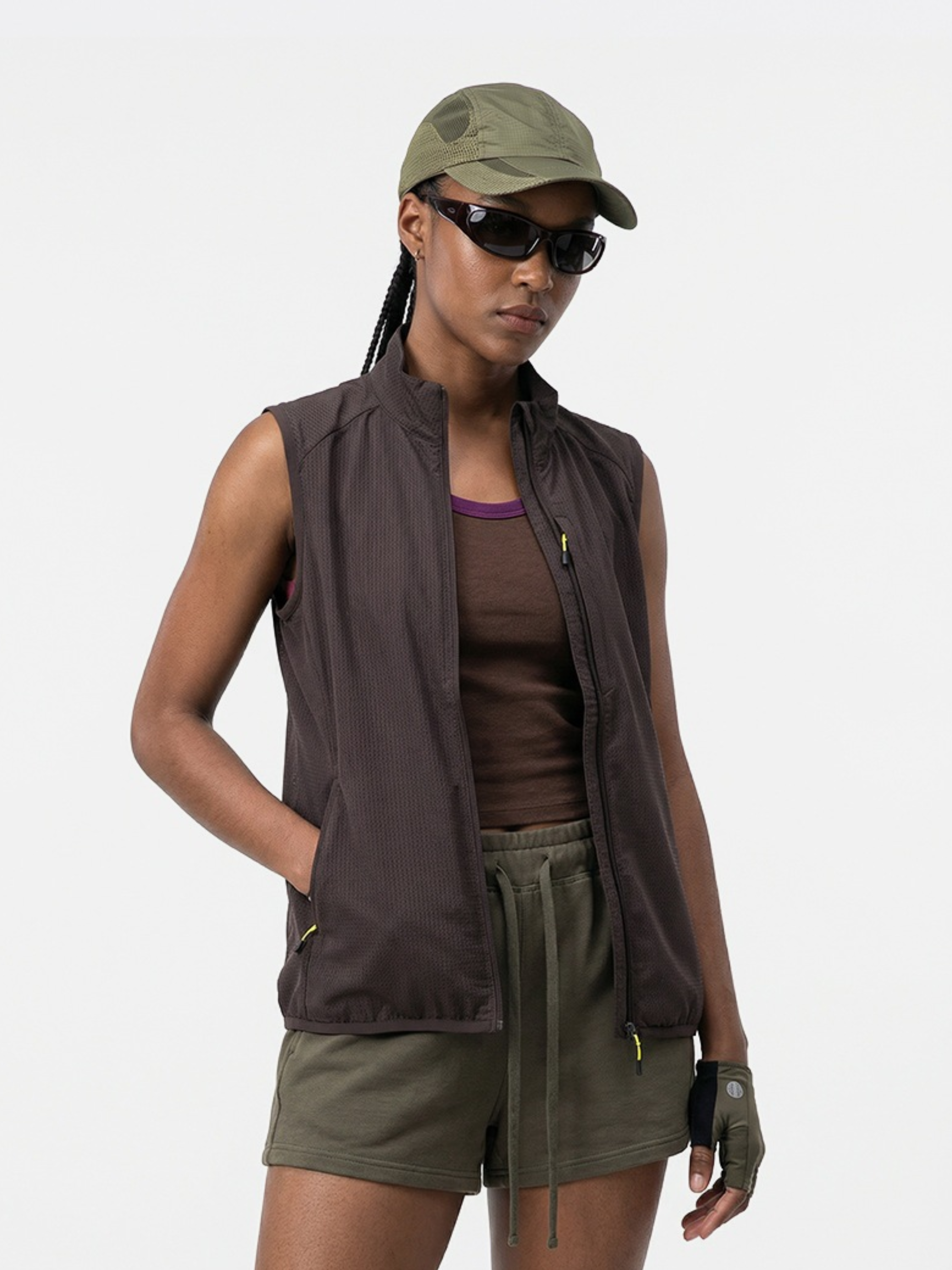 FoxCliff - Lightweight Perforated Mesh Breathable Zip Vest