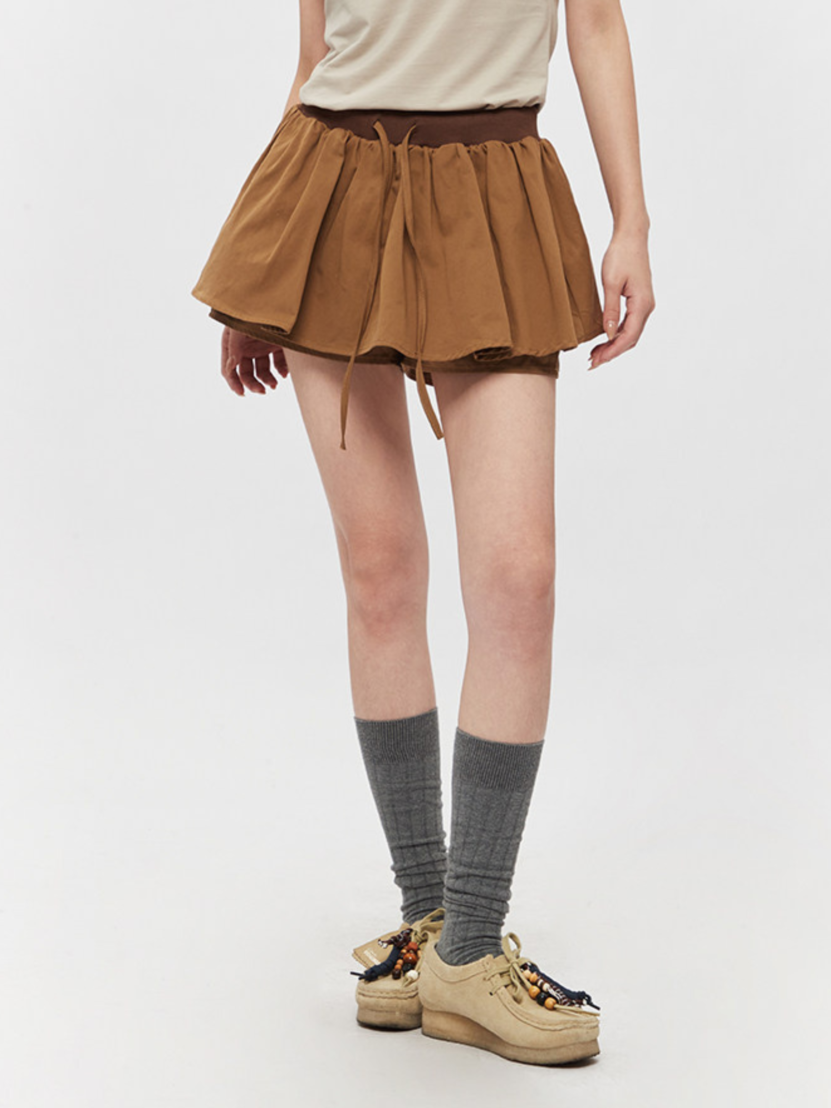 AirSwirl - Women's Drawstring Elastic Waist Pleated Skirt