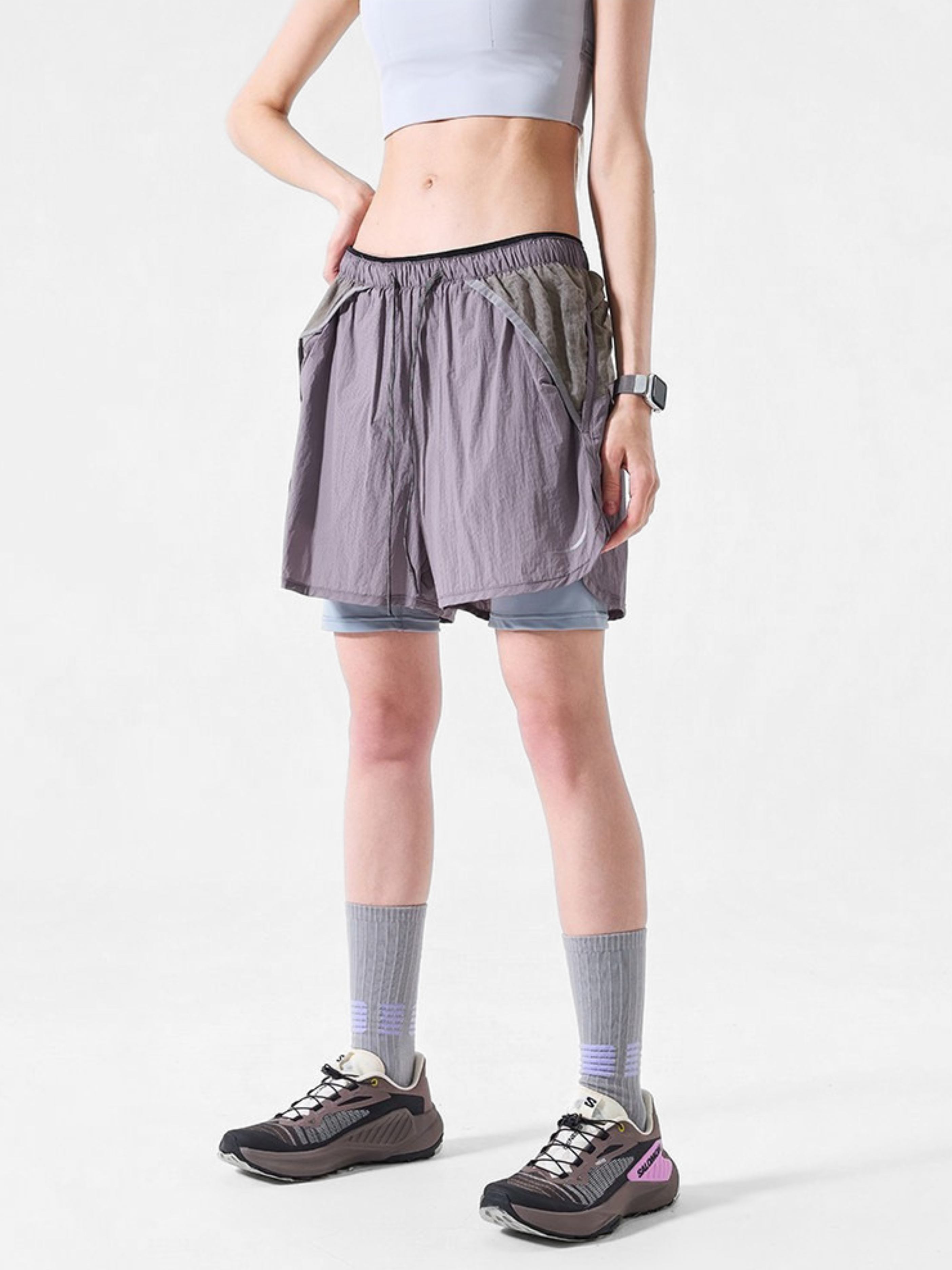 TrailSit - Unisex Quick-Dry 2-in-1 Active Shorts