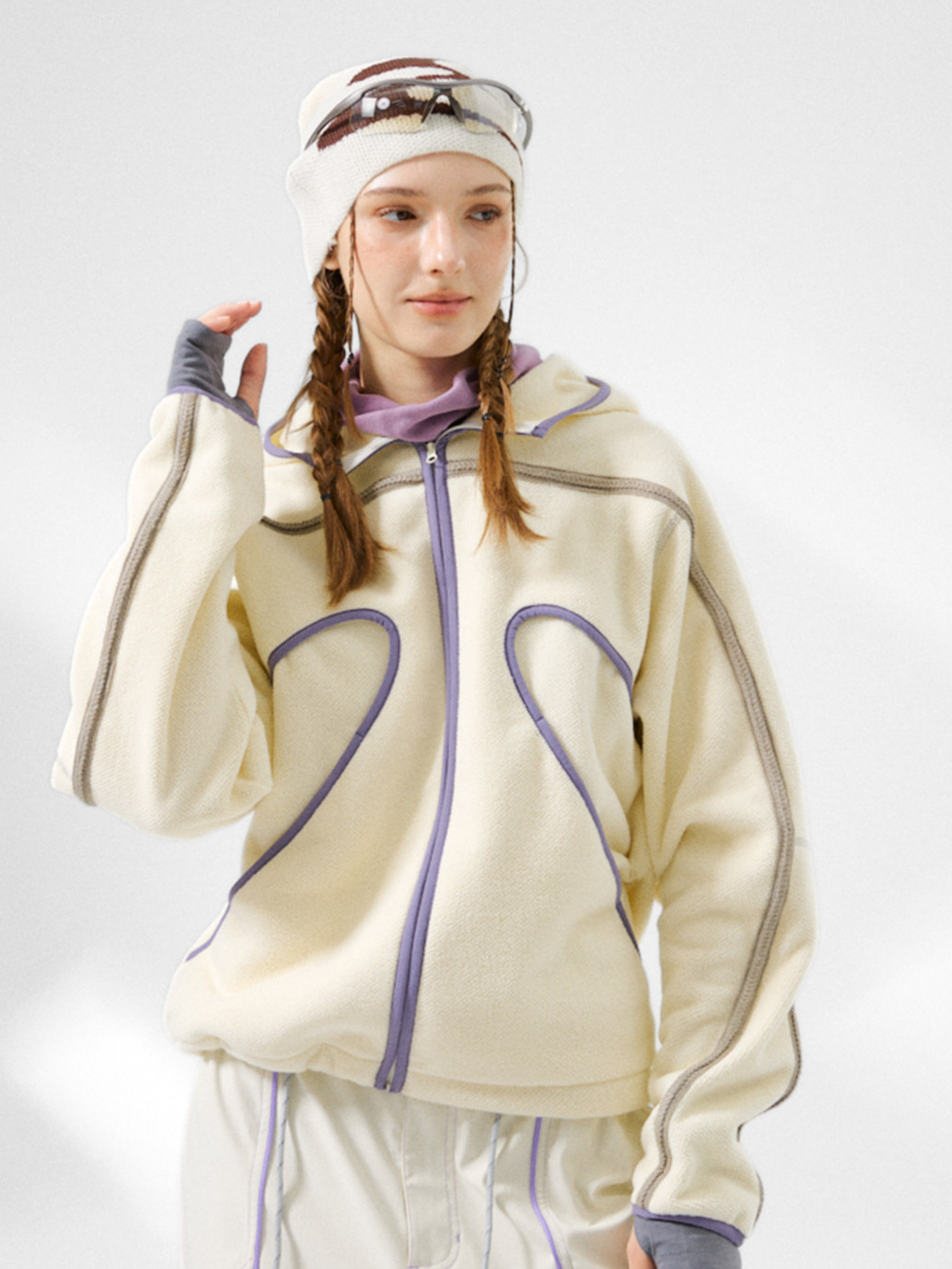 CrowPeak - Women's Colorblock Textured Zip-Up Jackets