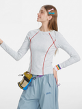 Darkrun - Women's Slim Fit Cropped Long Sleeve T-Shirt