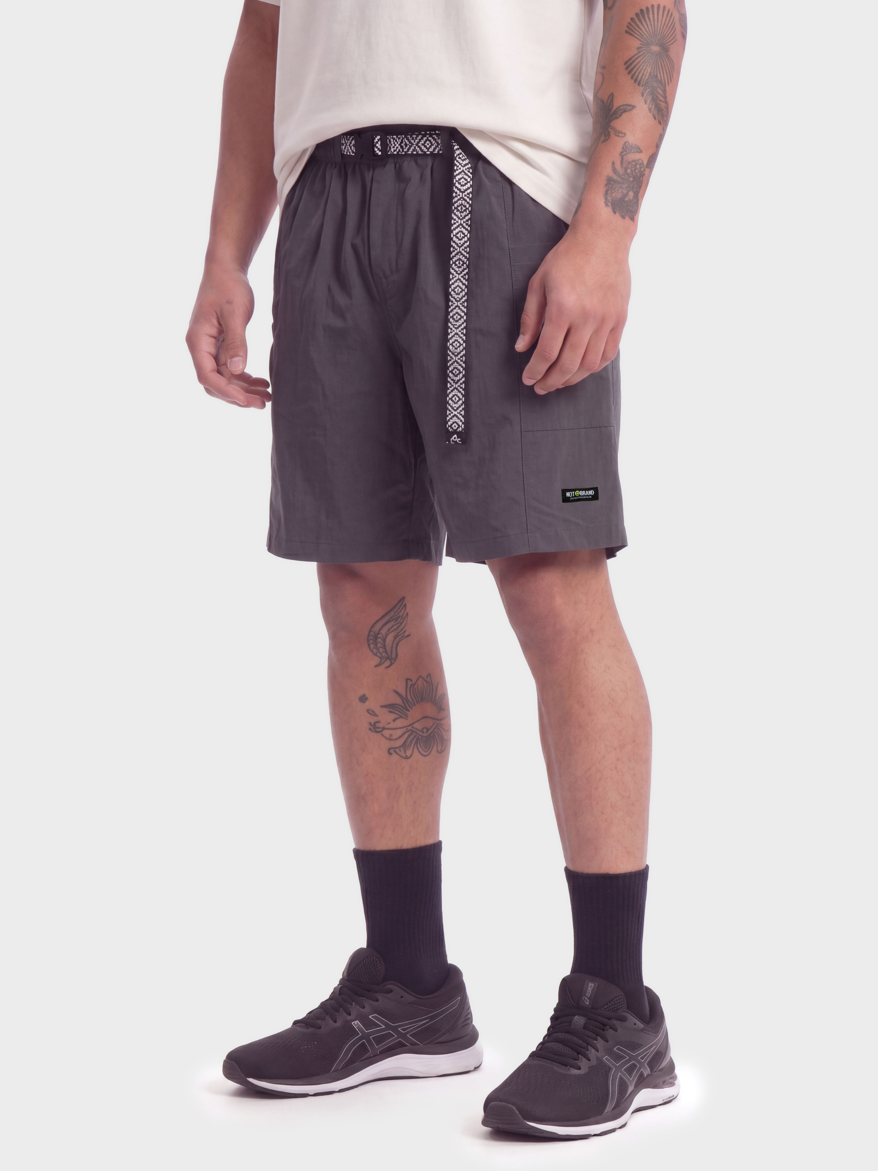 Rainhewn - Men's Lightweight Quick-Dry Belted Casual Shorts