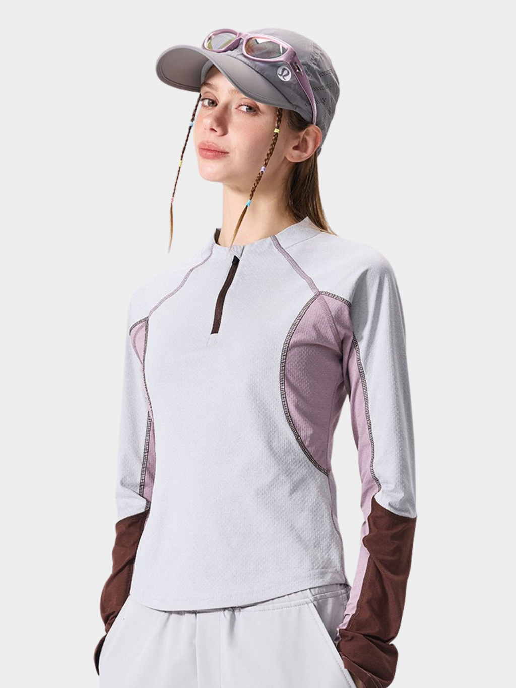 CoolDry - Women's Quick-Dry Half-Zip Cropped Sports Top