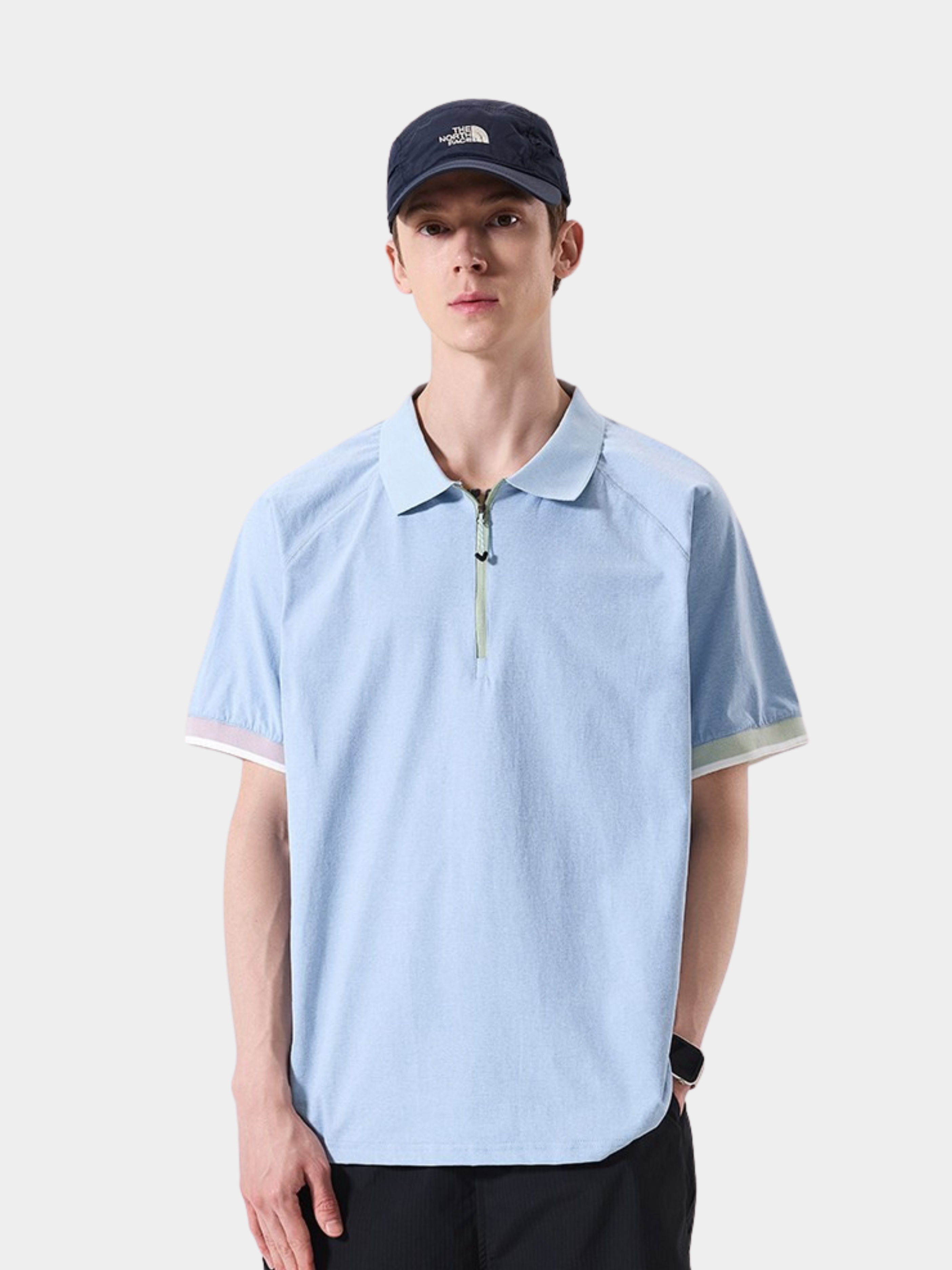 ChillFlask - Unisex Antibacterial Quick-Dry Half-Zip Polo T-Shirt