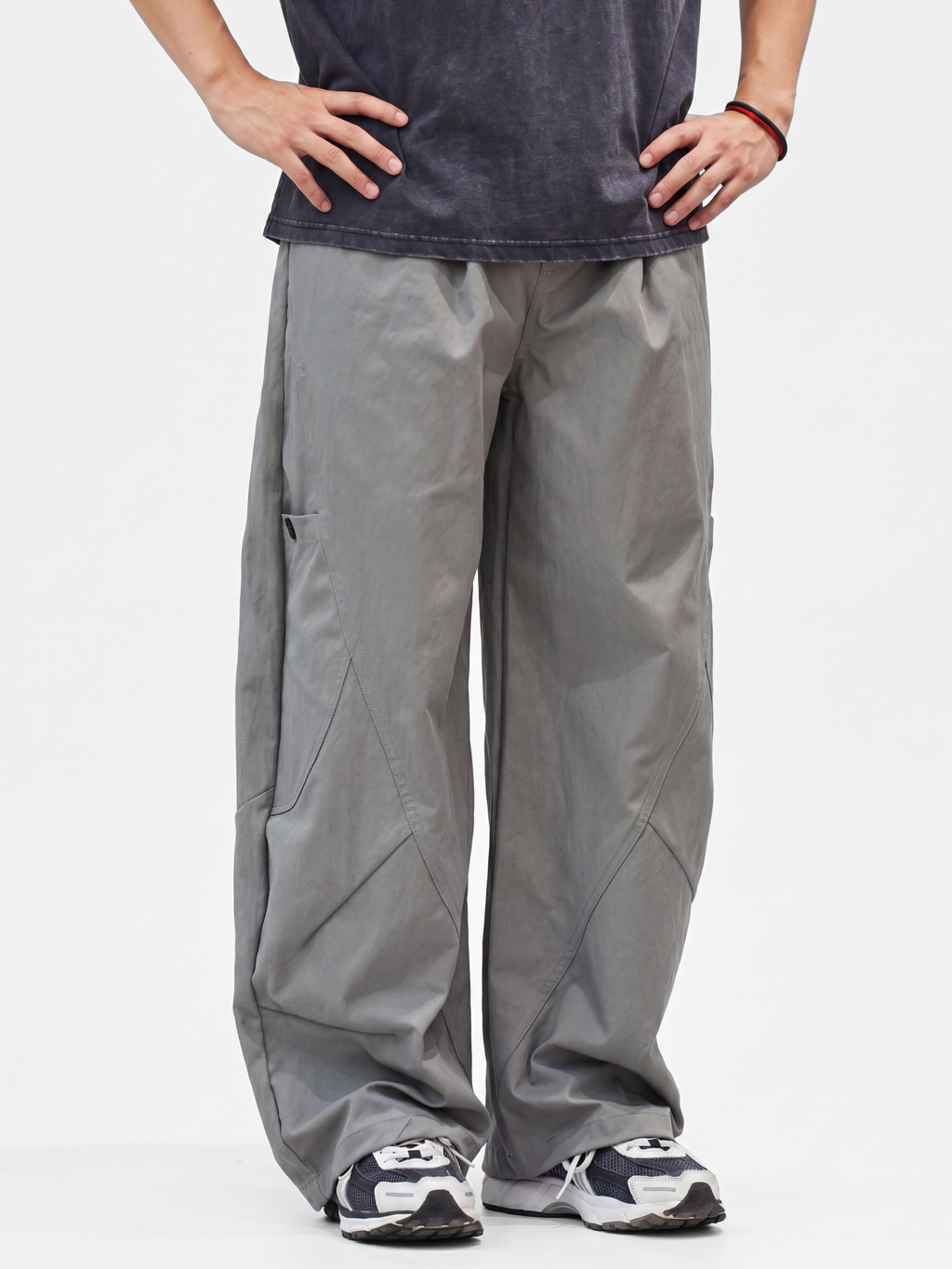 OwlWing - Men's Durable Curved Wide-Leg Cargo Pants