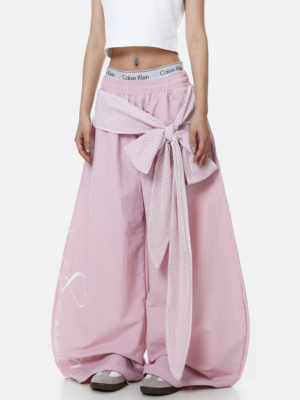 WarmSack - Women's Lace-Up Layered Curved Parachute Pants