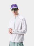 Snappy - Unisex Moisture-Wicking Quick-Dry Half-Zip Long Sleeve T-Shirt