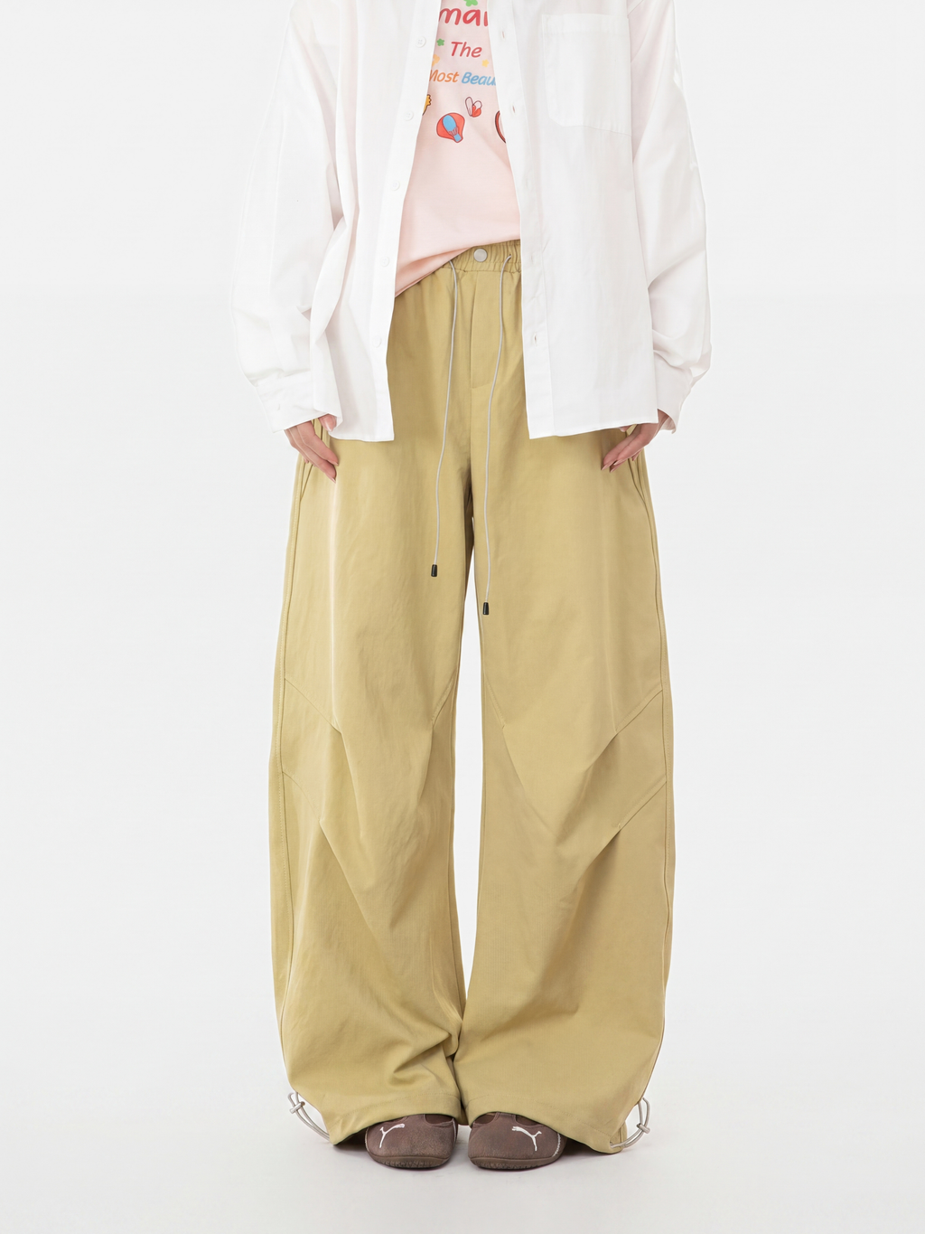FlintPeak - Unisex Ruched Drawstring Utility Pants