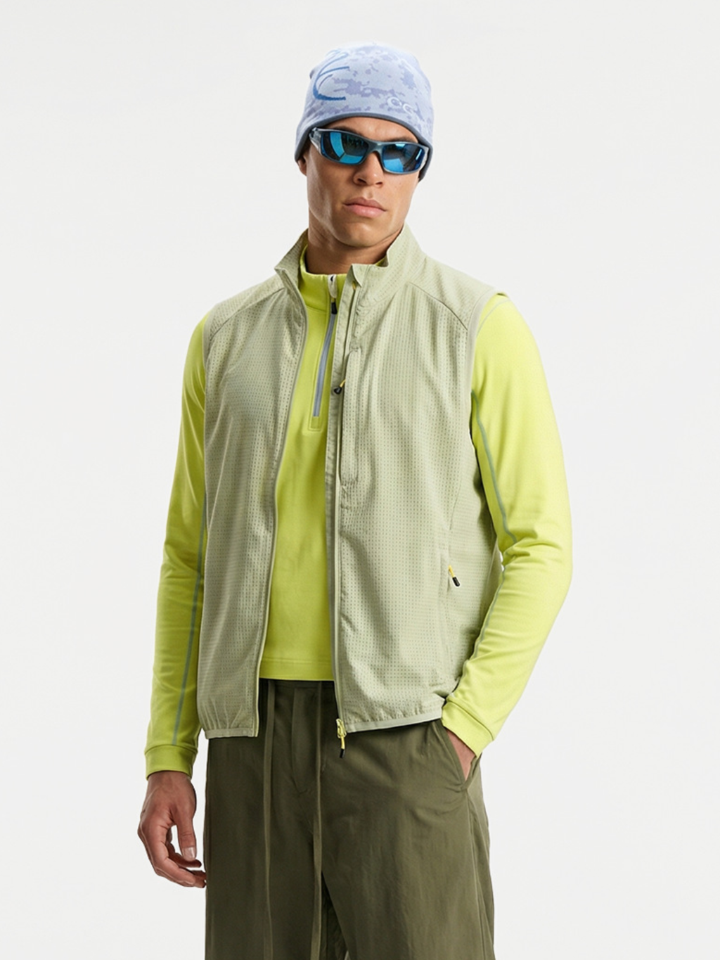 FoxCliff - Unisex Lightweight Perforated Mesh Breathable Zip Vest