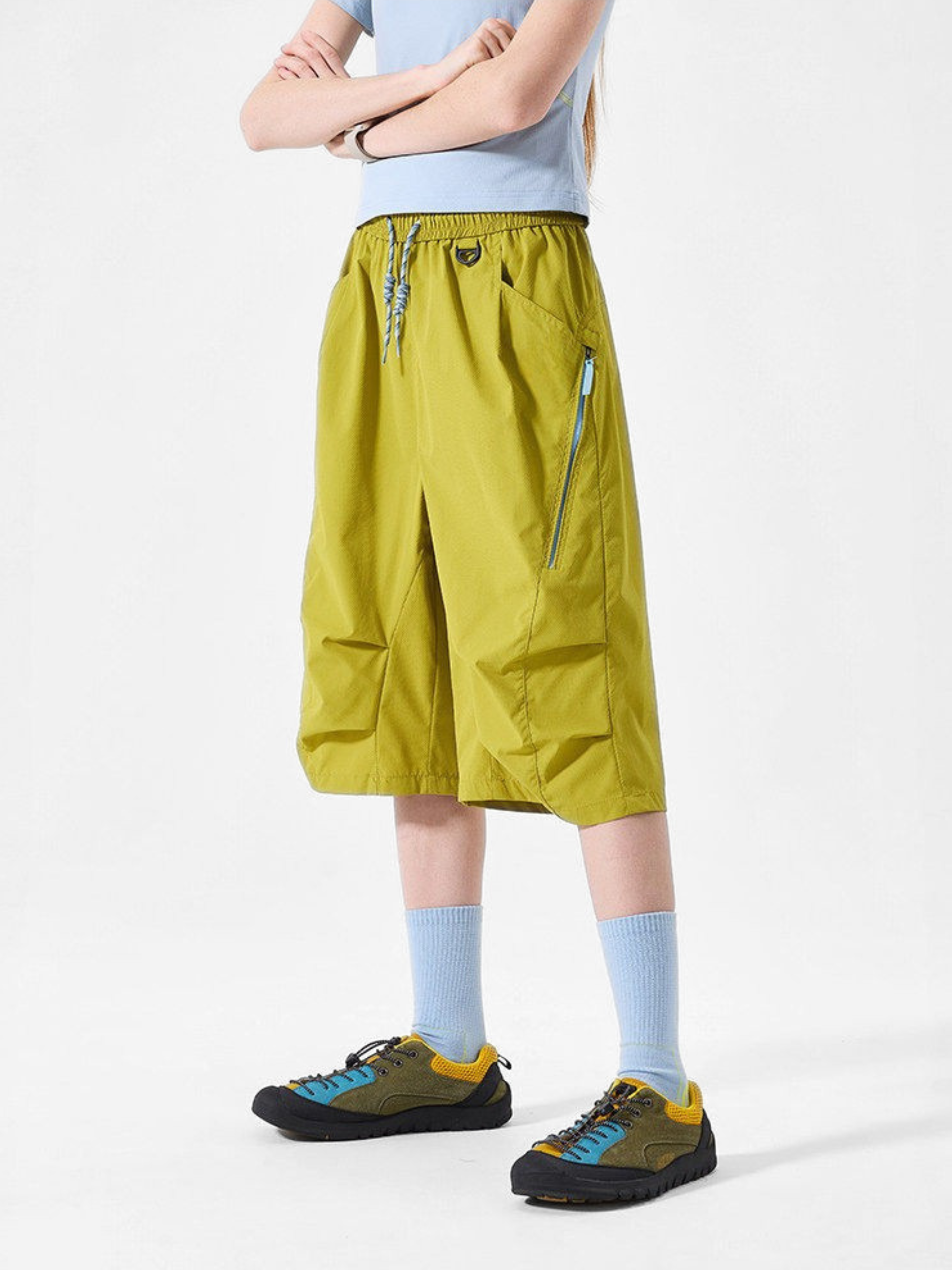 DewDash - Unisex Water-Repellent Wrinkle Utility Shell Shorts