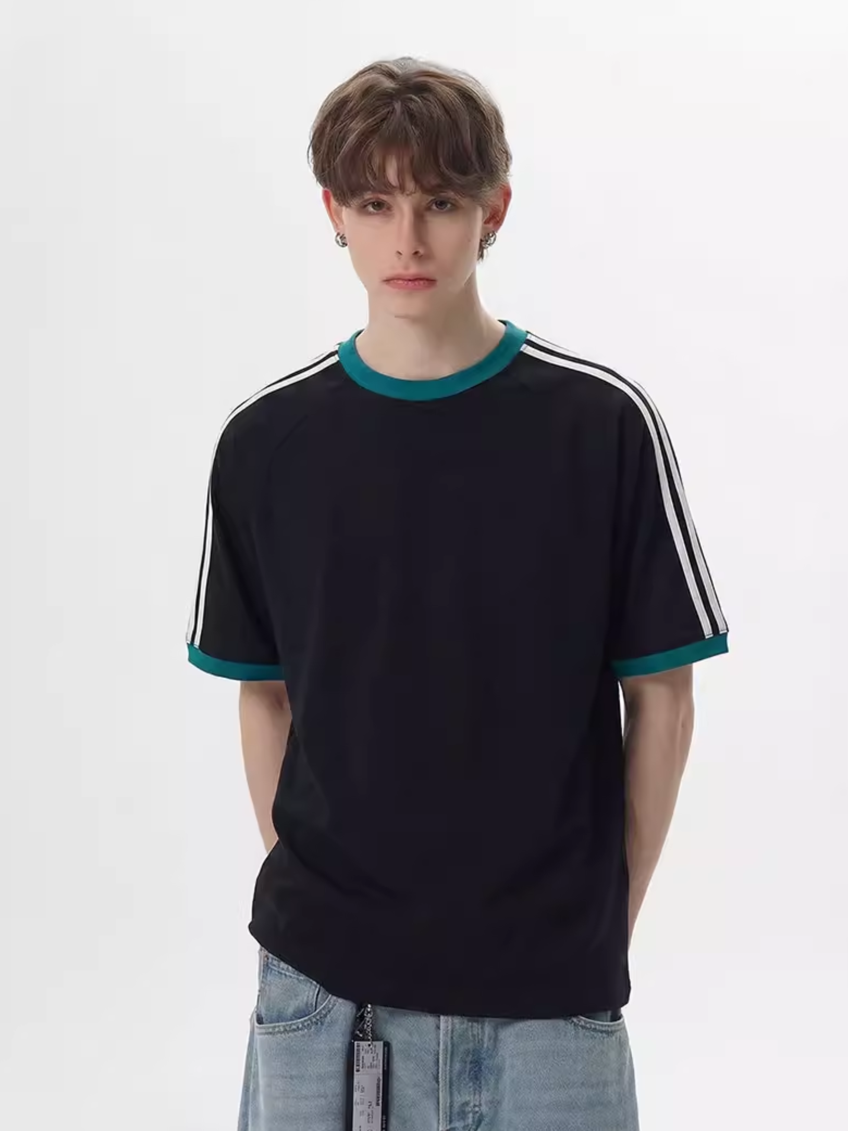 Dusttrail - Colorblock Cooling Striped Quick-Dry T-Shirt