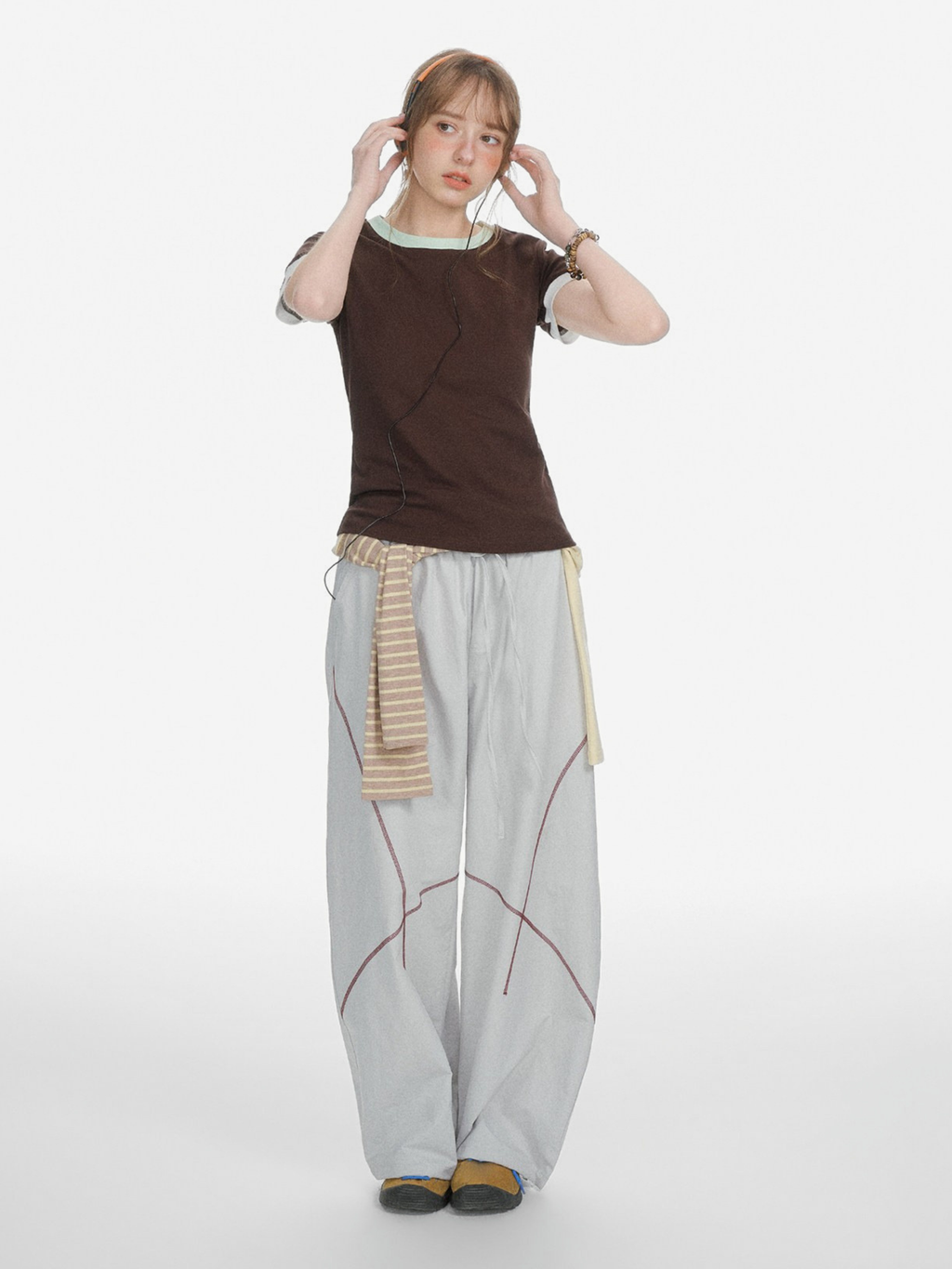 Aquaflow - Women's Color-Block Slim Fit Cropped T-Shirt