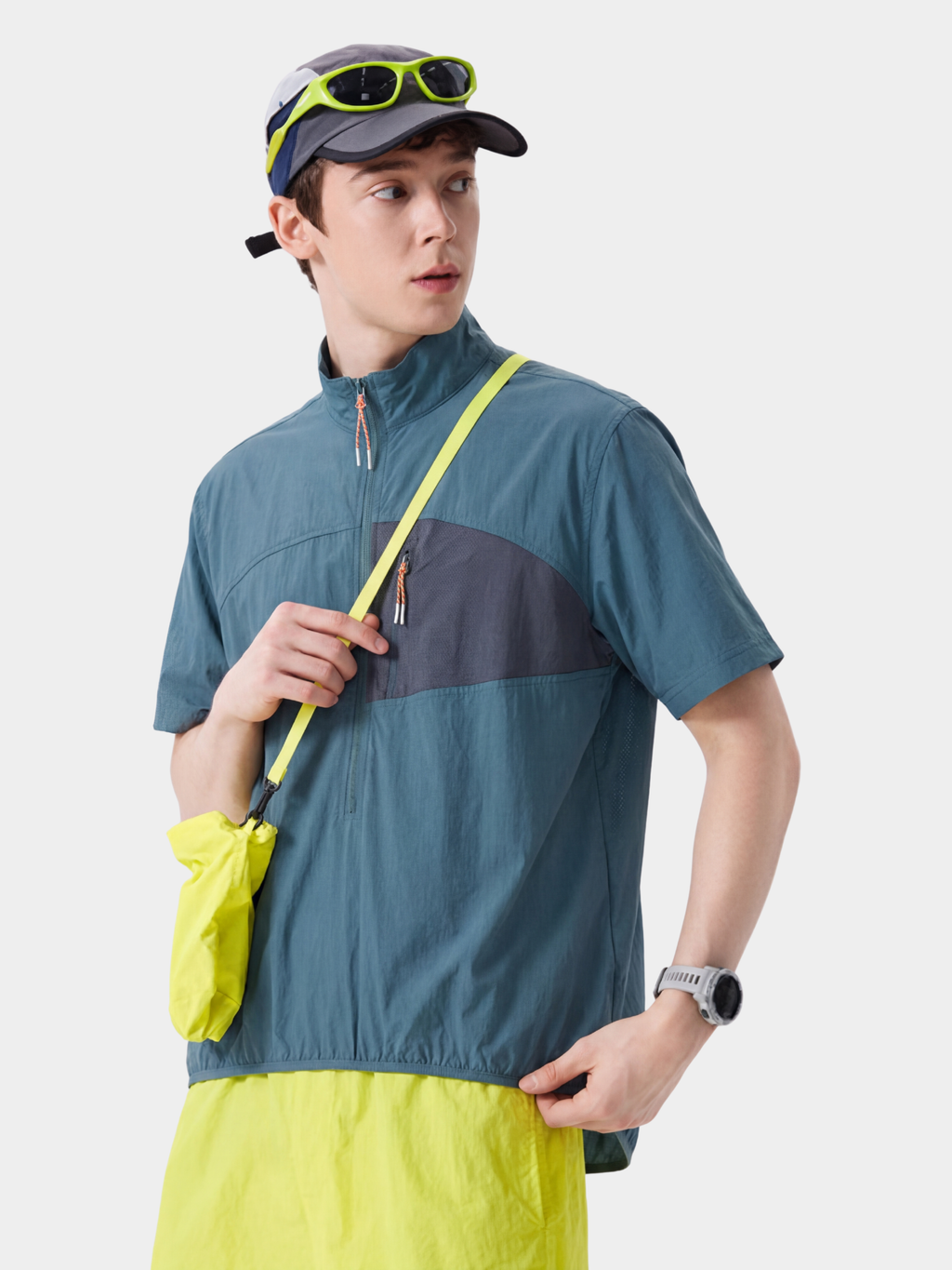 IronRidge - UPF50+ Lightweight Half-Zip Stand Collar Quick-Dry T-Shirt