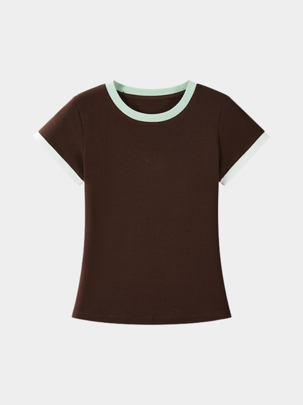 Aquaflow - Women's Color-Block Slim Fit Cropped T-Shirt