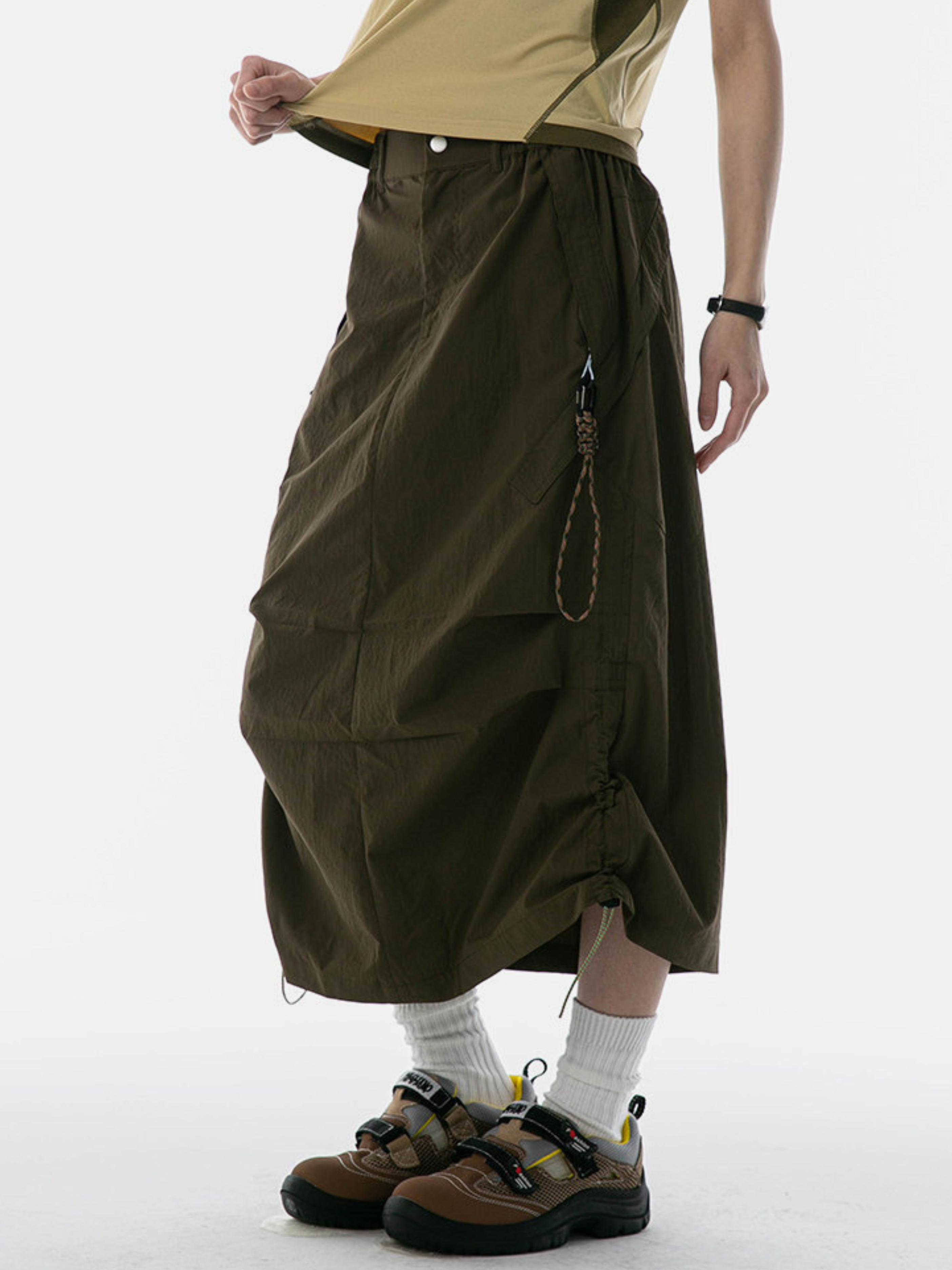 MontView - Women's Quick-Dry Drawstring Utility Midi Skirt