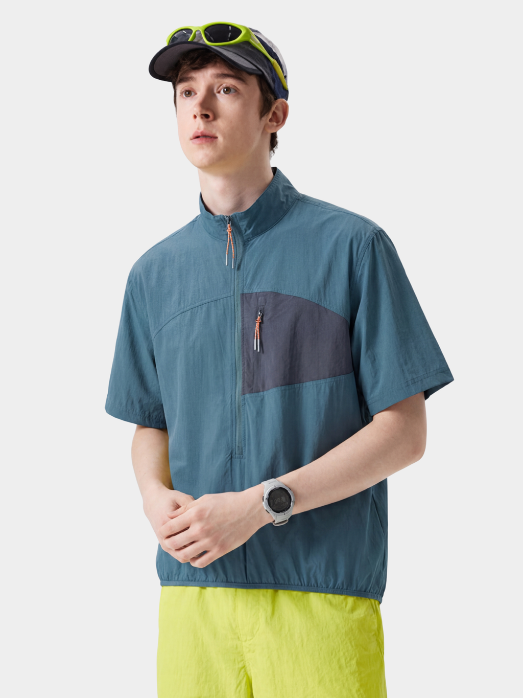 IronRidge - Unisex UPF50+ Lightweight Half-Zip Stand Collar Quick-Dry T-Shirt