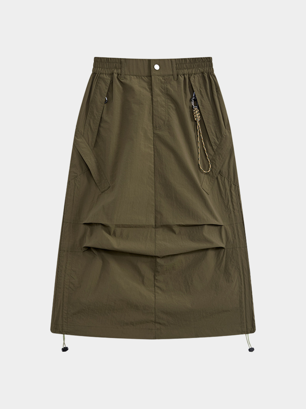 MontView - Women's Quick-Dry Drawstring Utility Midi Skirt