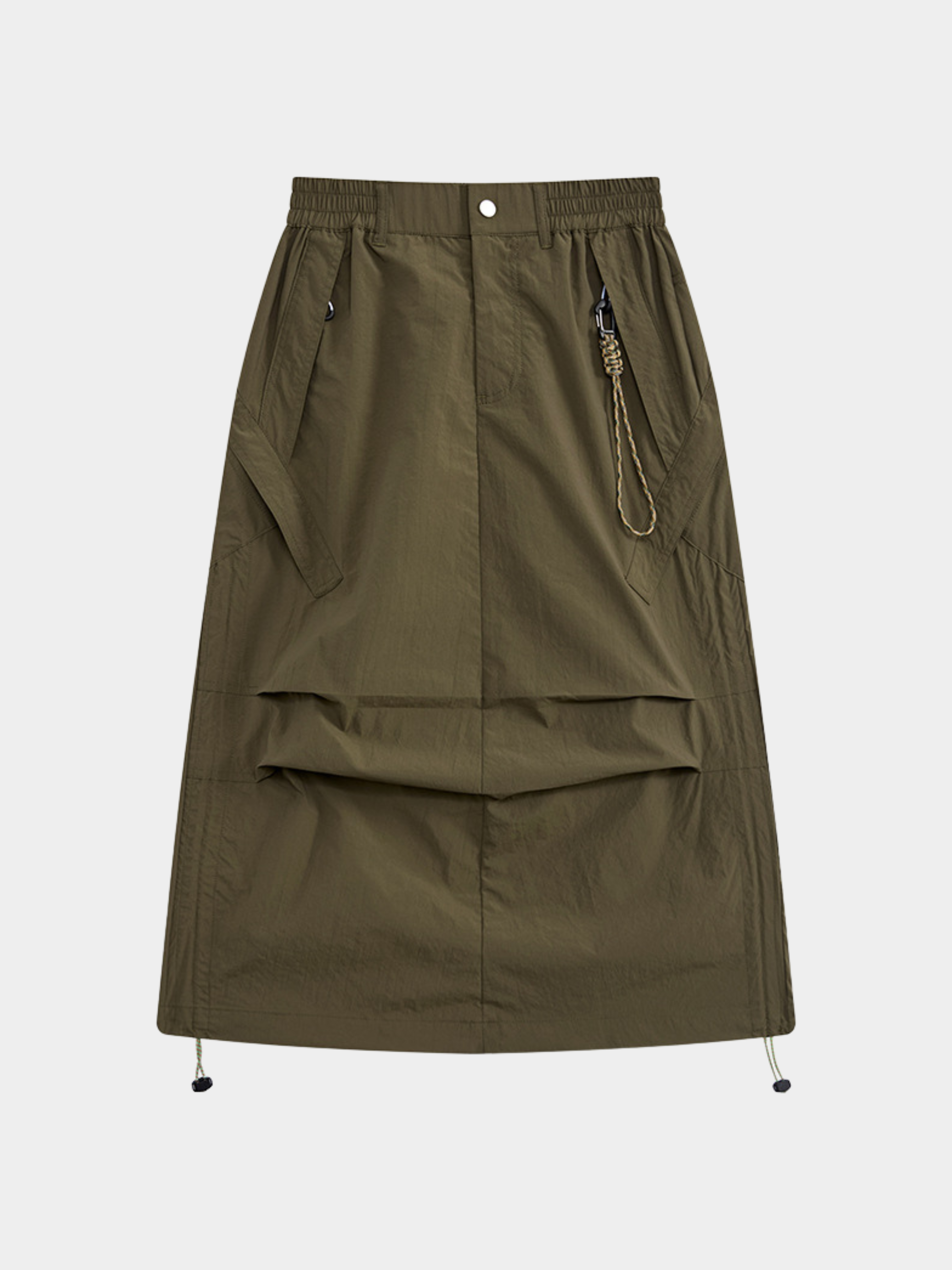 MontView - Women's Quick-Dry Drawstring Utility Midi Skirt