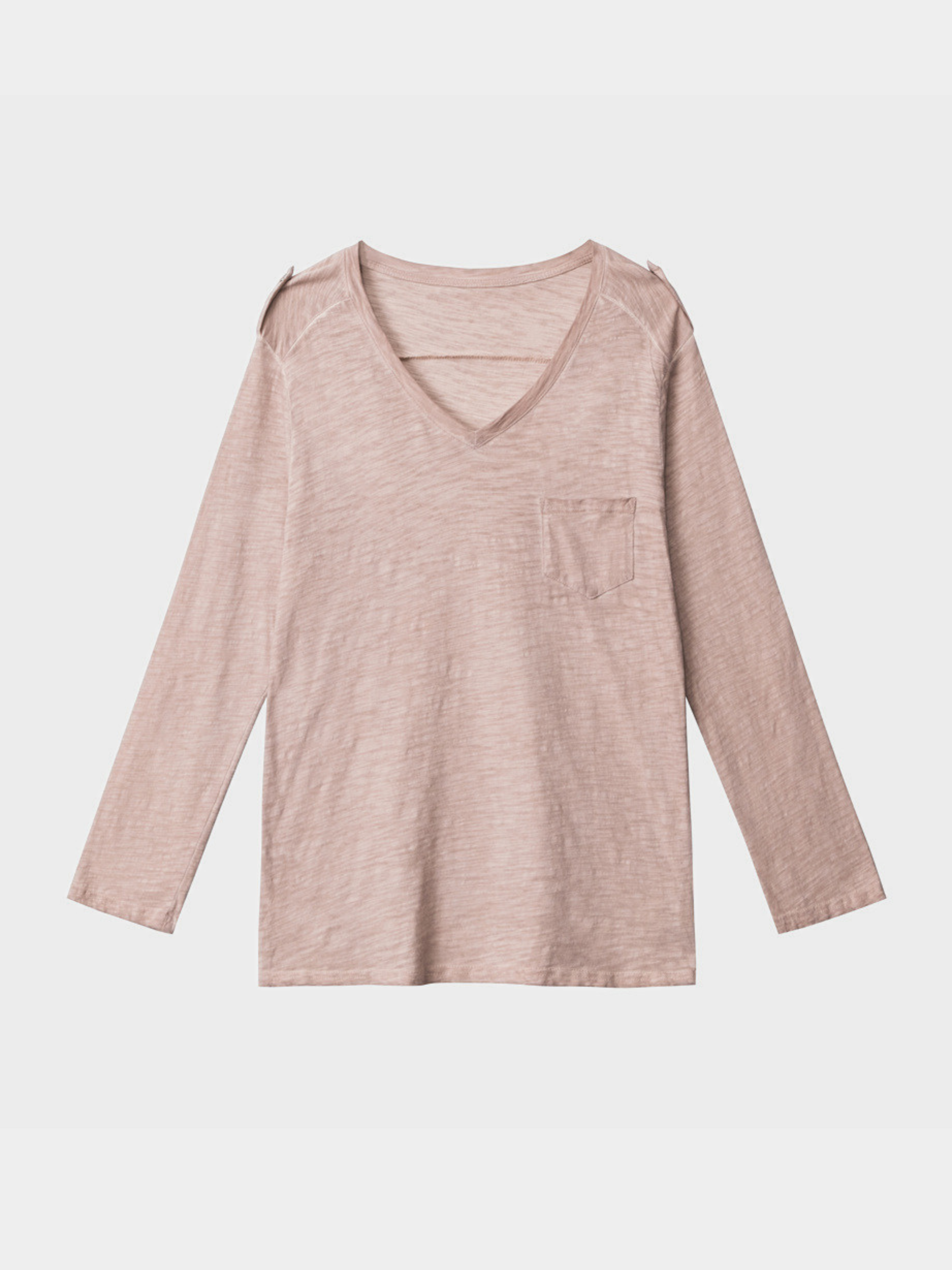 Caveridge - Women's V-Neck Slim Fit Long Sleeve T-Shirt