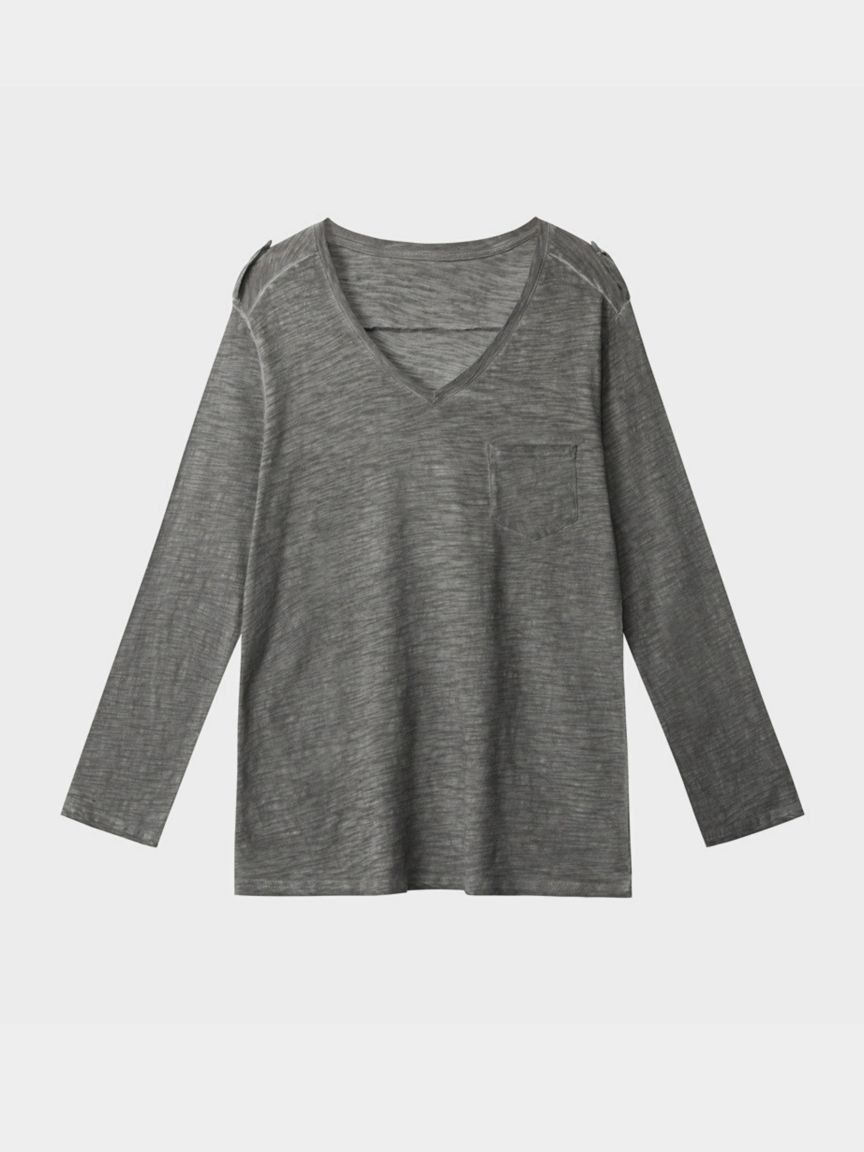 Caveridge - Women's V-Neck Slim Fit Long Sleeve T-Shirt