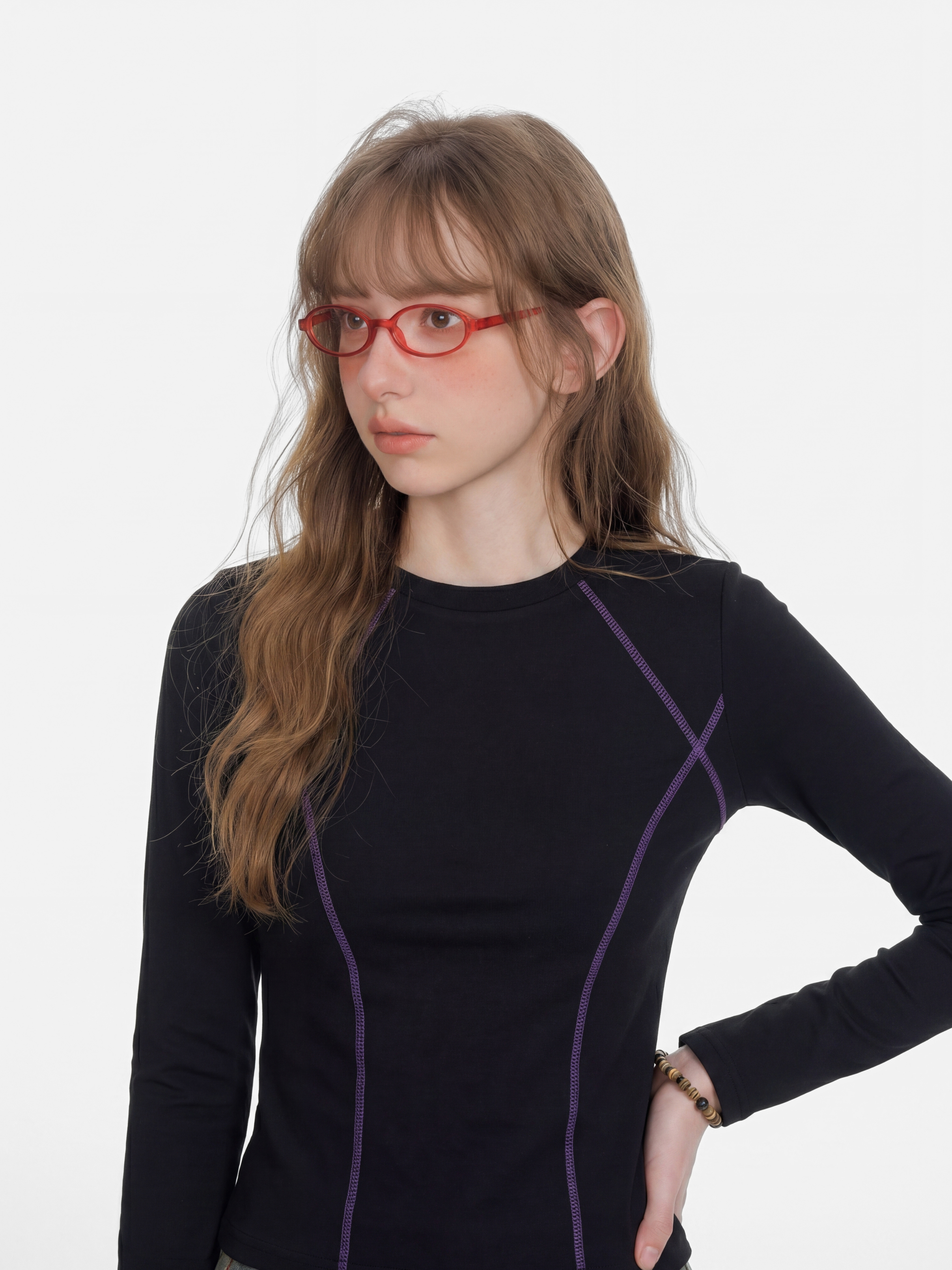 Darkrun - Women's Slim Fit Cropped Long Sleeve T-Shirt